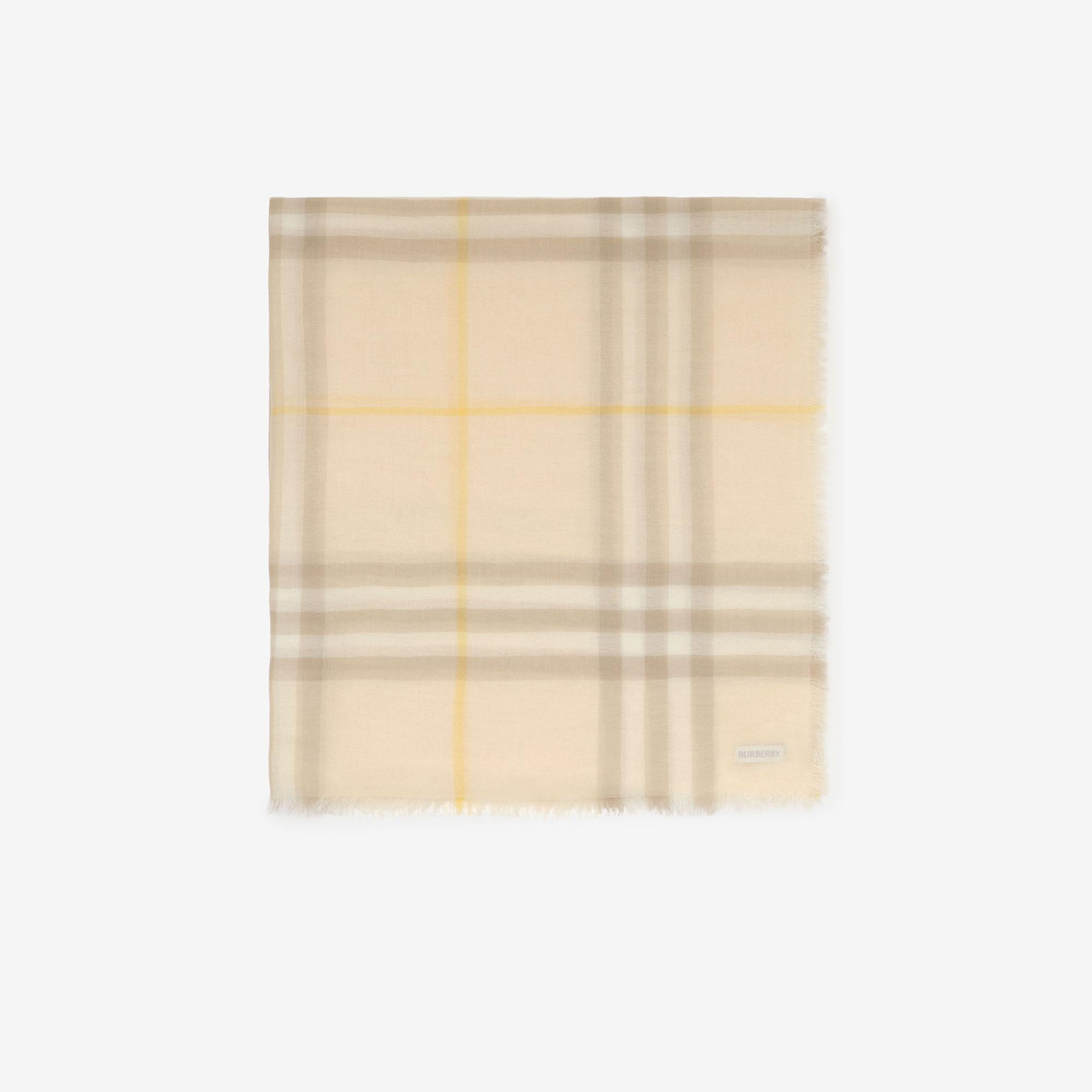 Burberry Wide Check Wool Kadın Turuncu Atkı