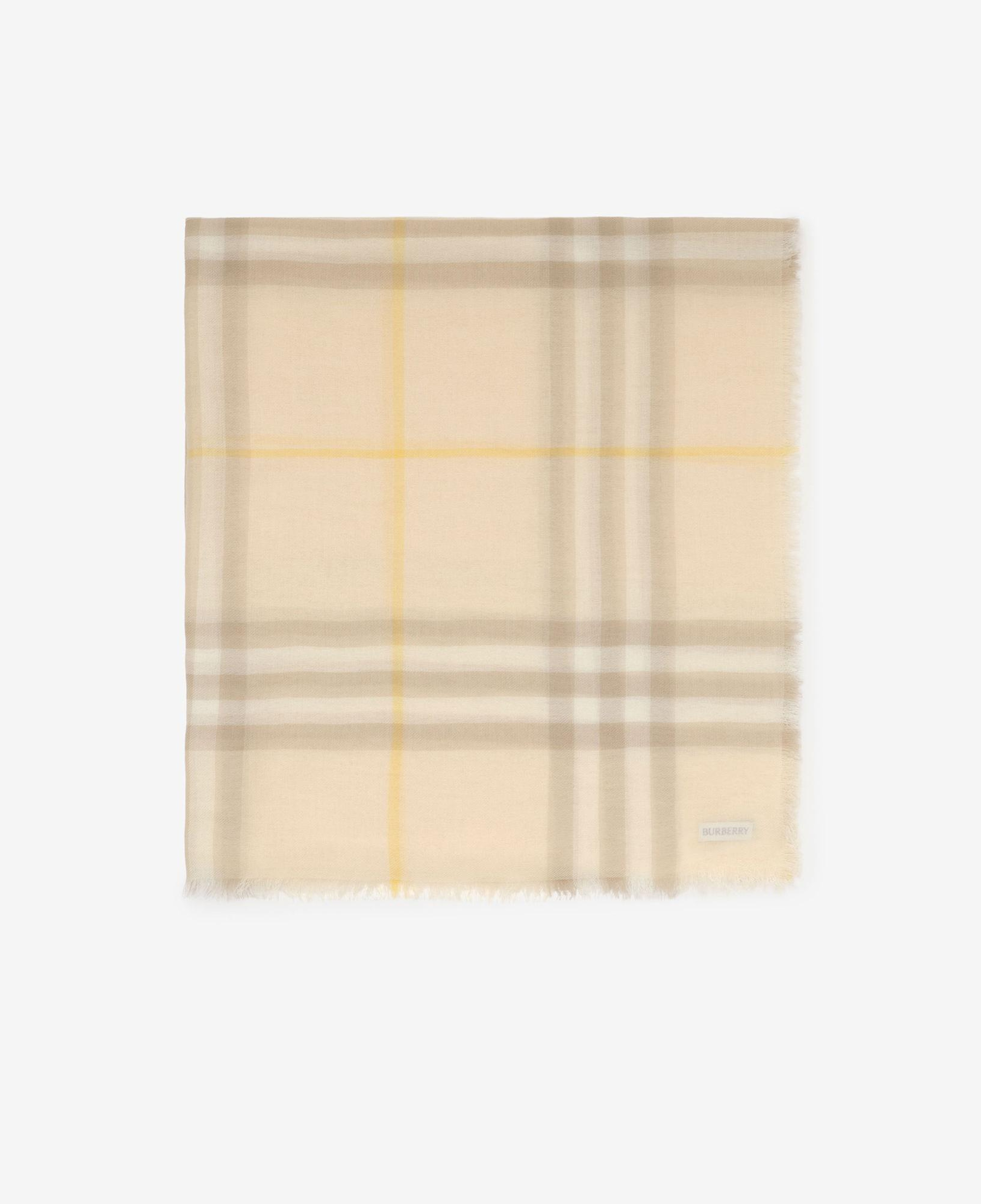 Burberry Wide Check Wool Kadın Turuncu Atkı