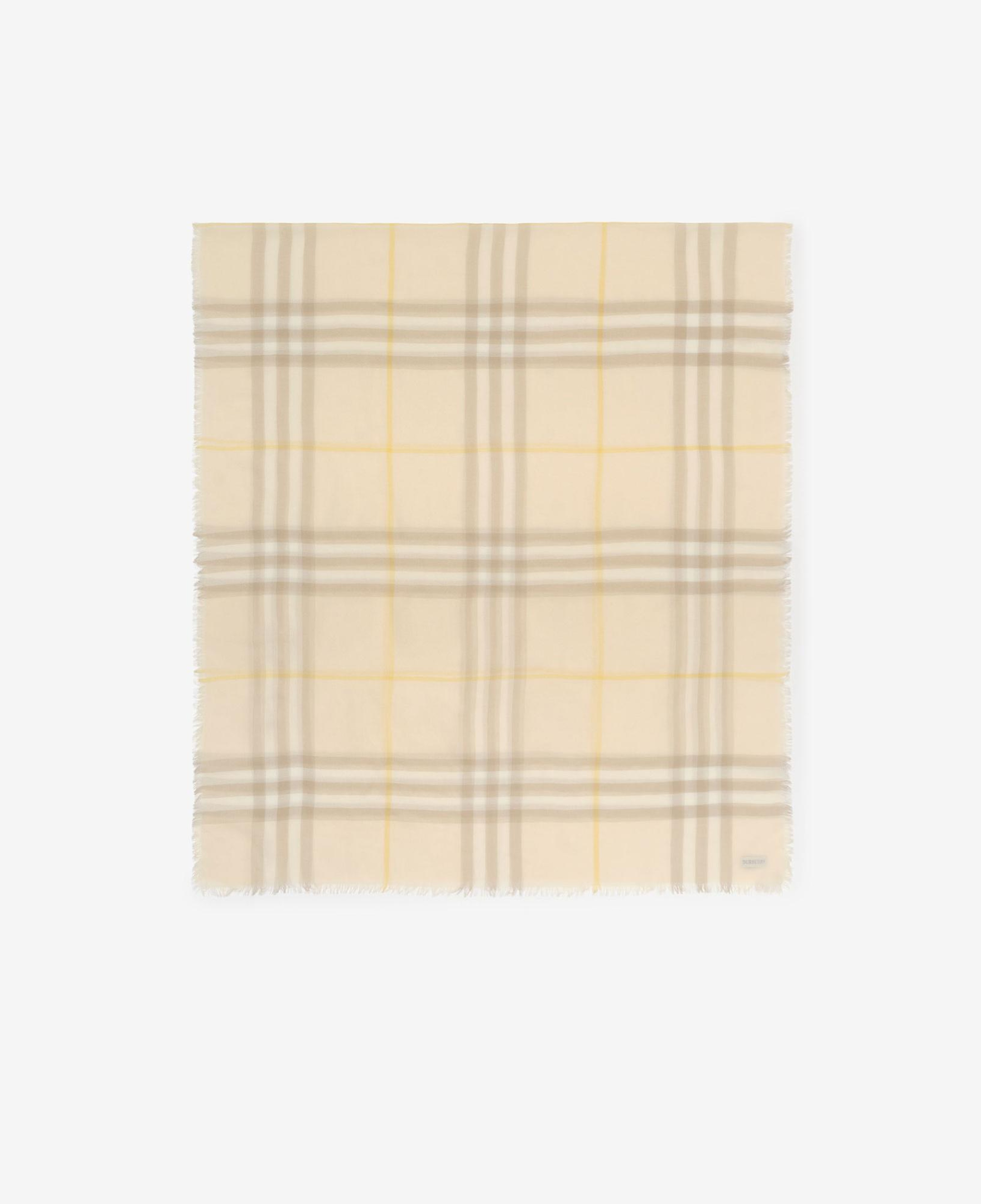 Burberry Wide Check Wool Kadın Turuncu Atkı