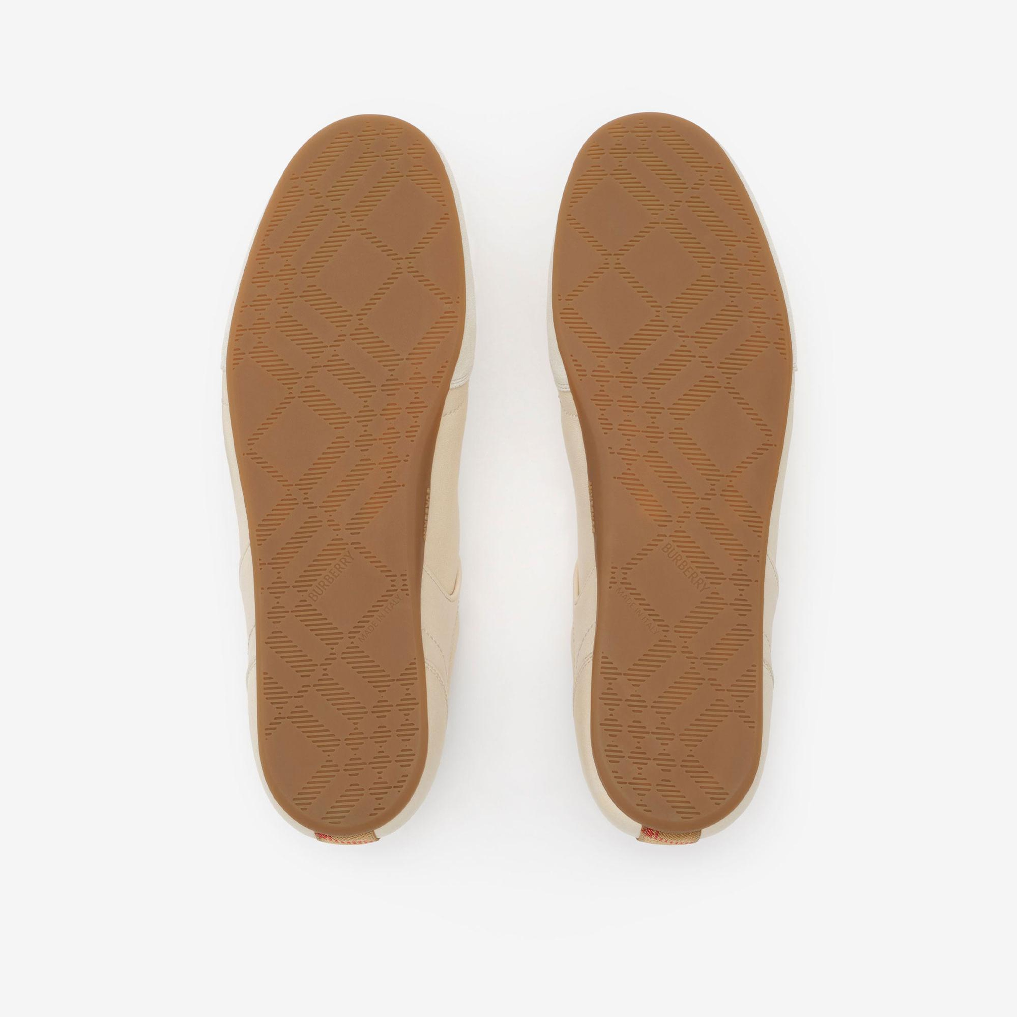 Burberry Leather Knight Runner Erkek Bej Sneaker