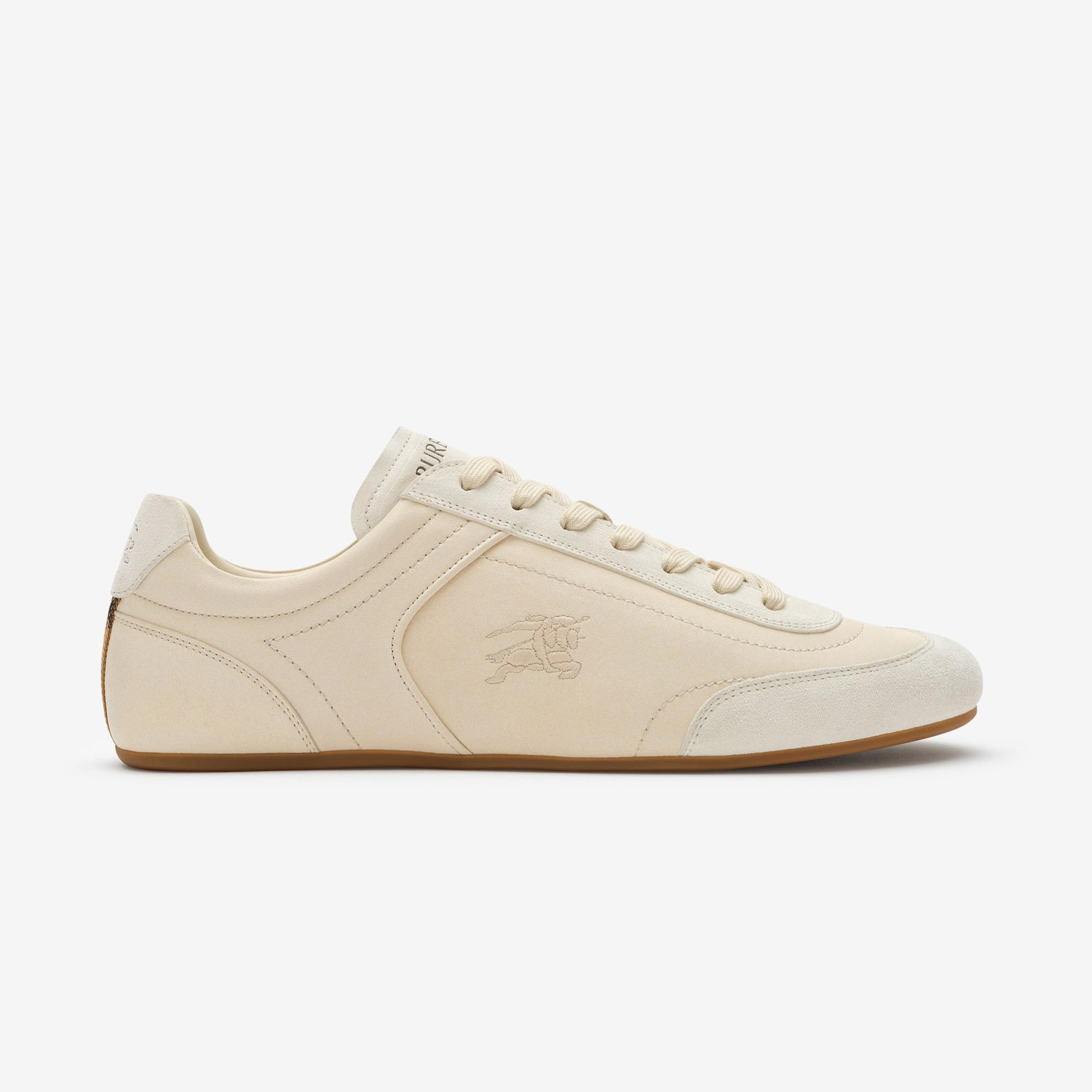Burberry Leather Knight Runner Erkek Bej Sneaker