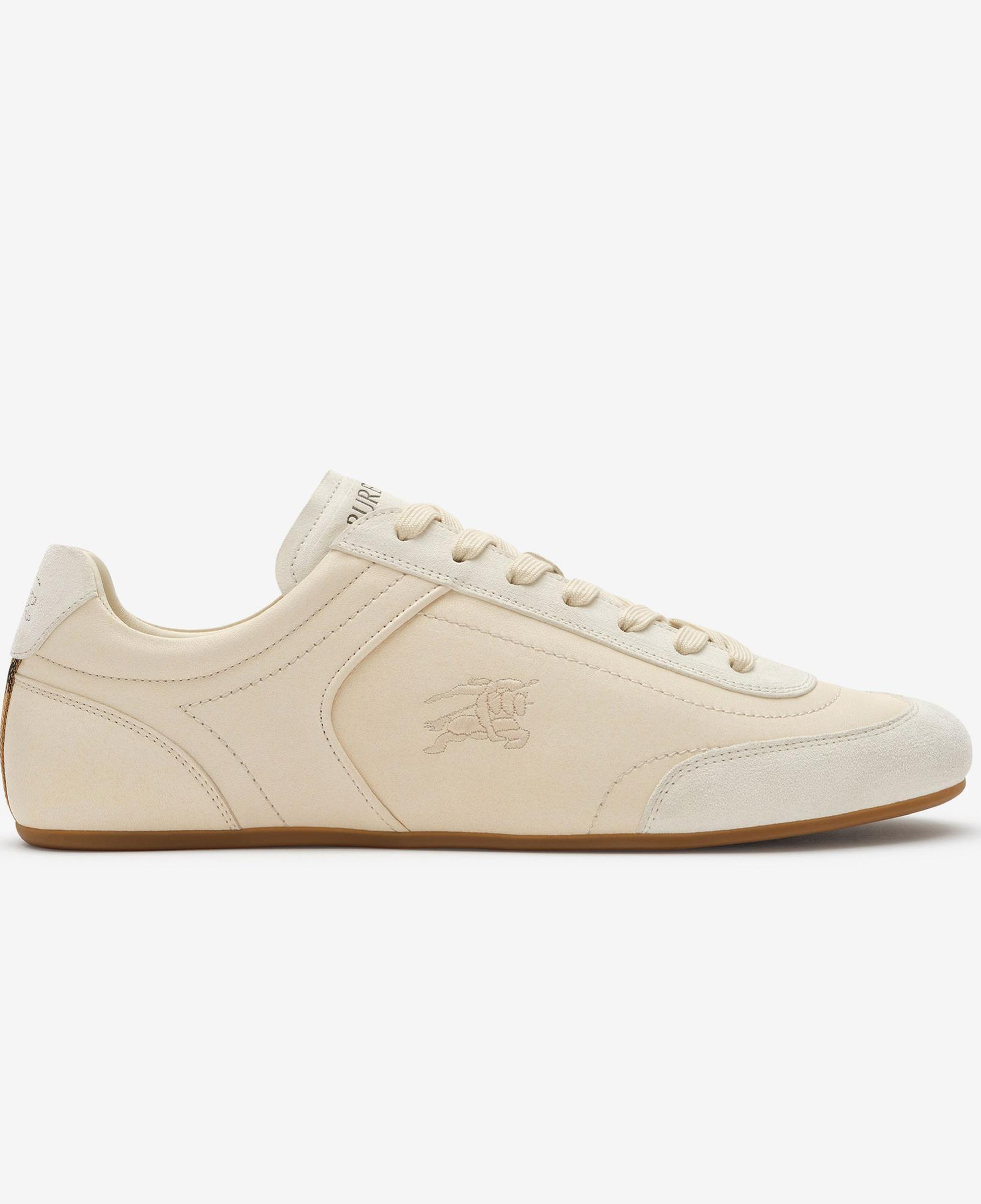Burberry Leather Knight Runner Erkek Bej Sneaker