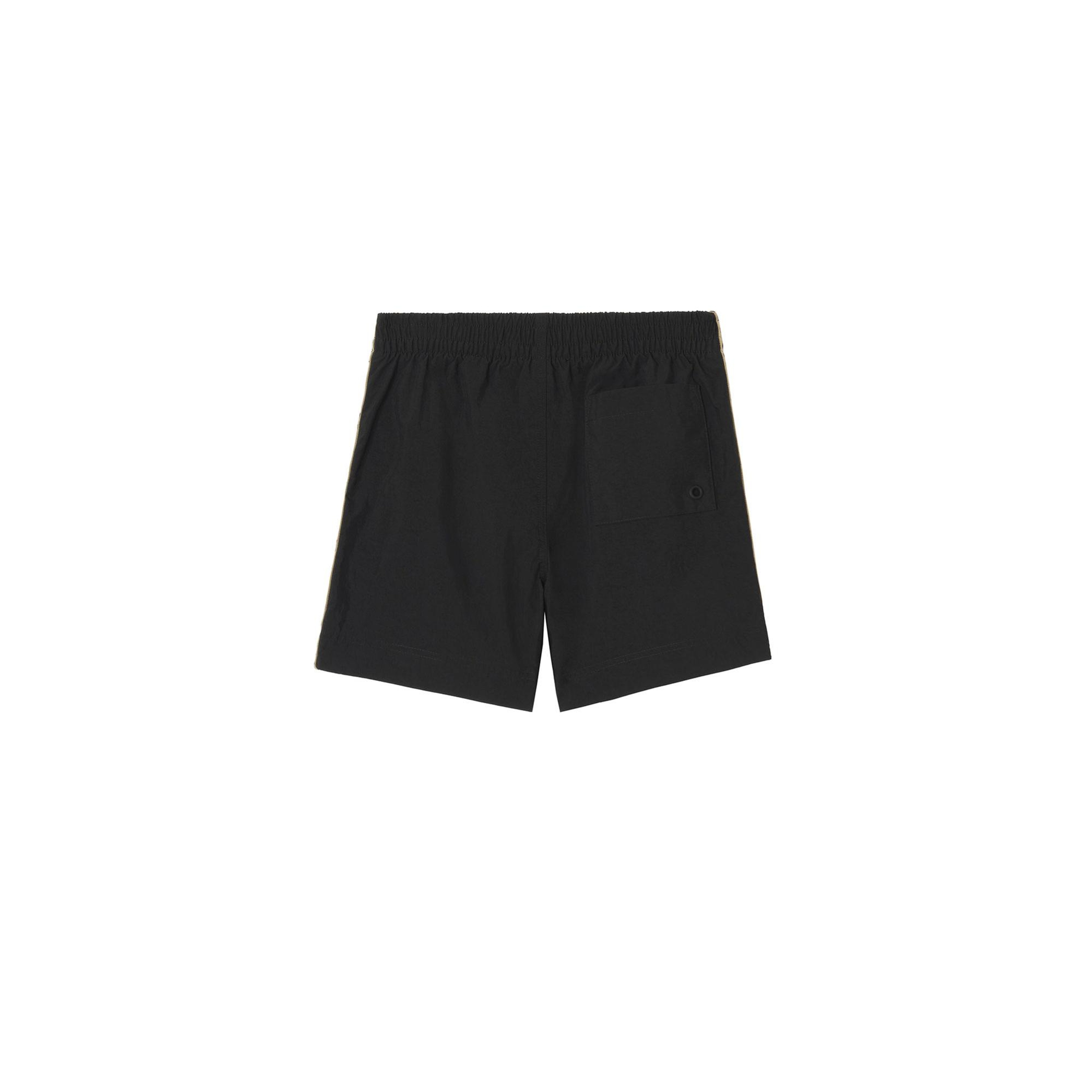 Burberry Check Trim Çocuk Siyah Deniz Şortu