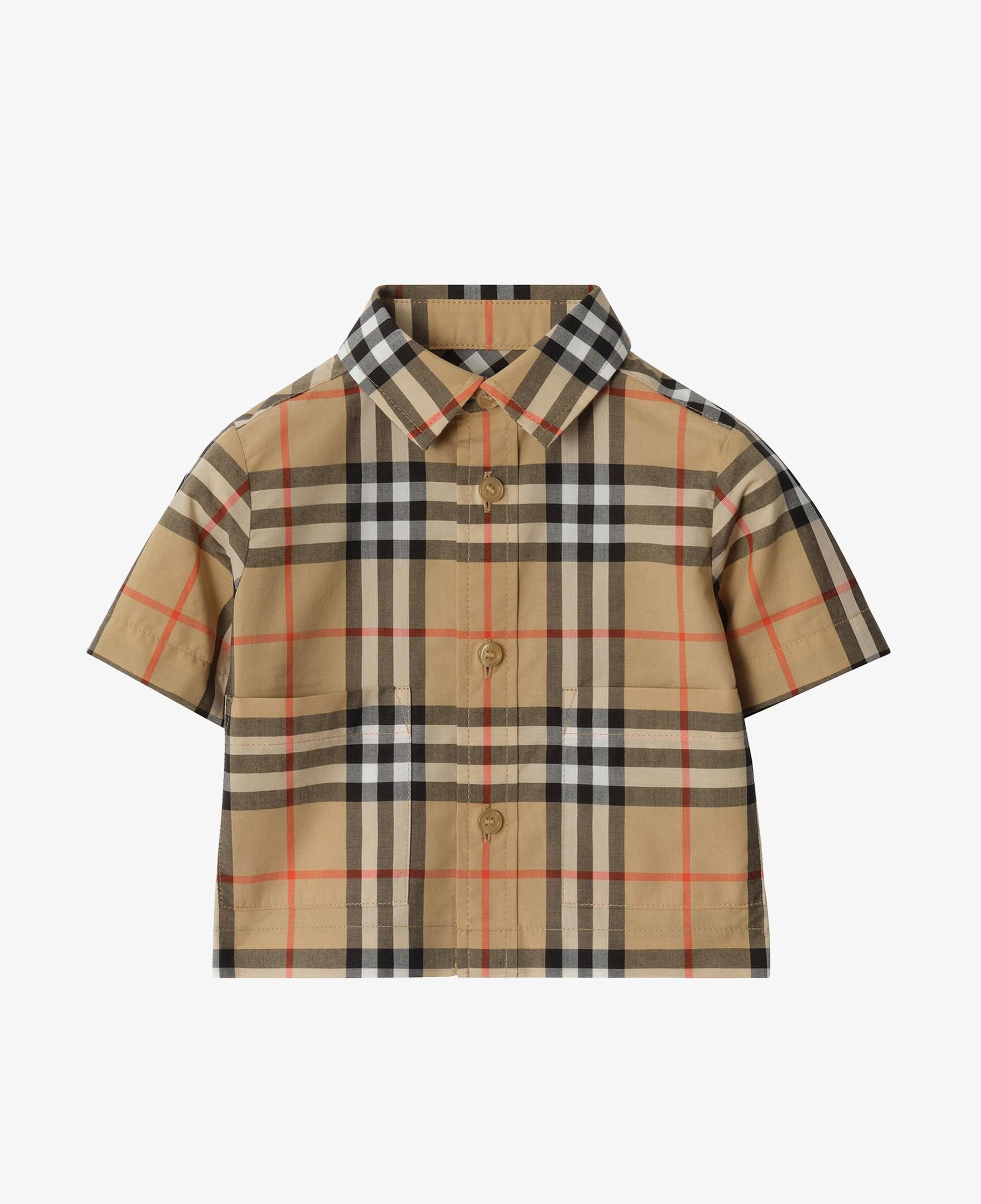 Burberry Check Cotton Çocuk Bej Bebek Seti