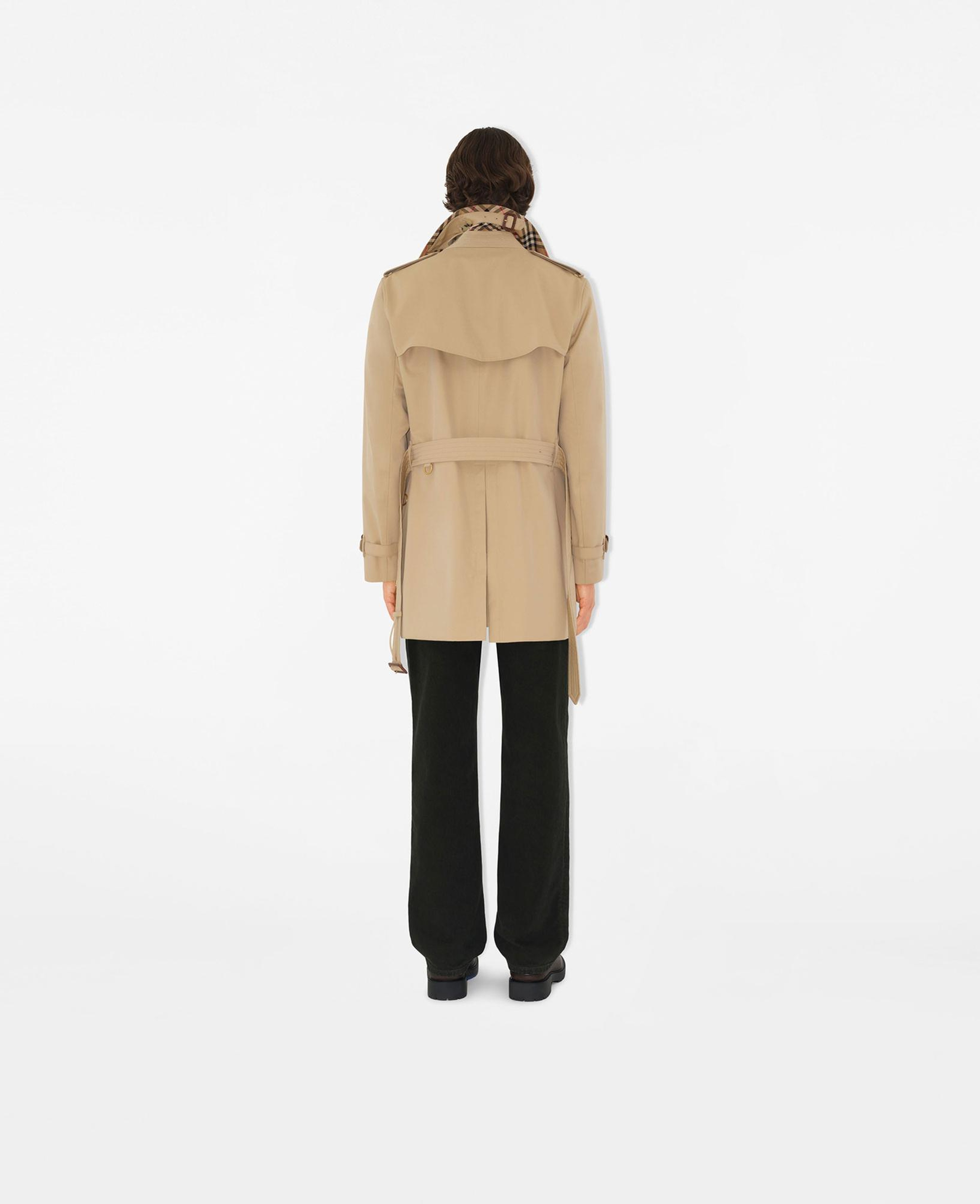 Burberry Short Kensington Heritage Erkek Bej Trençkot