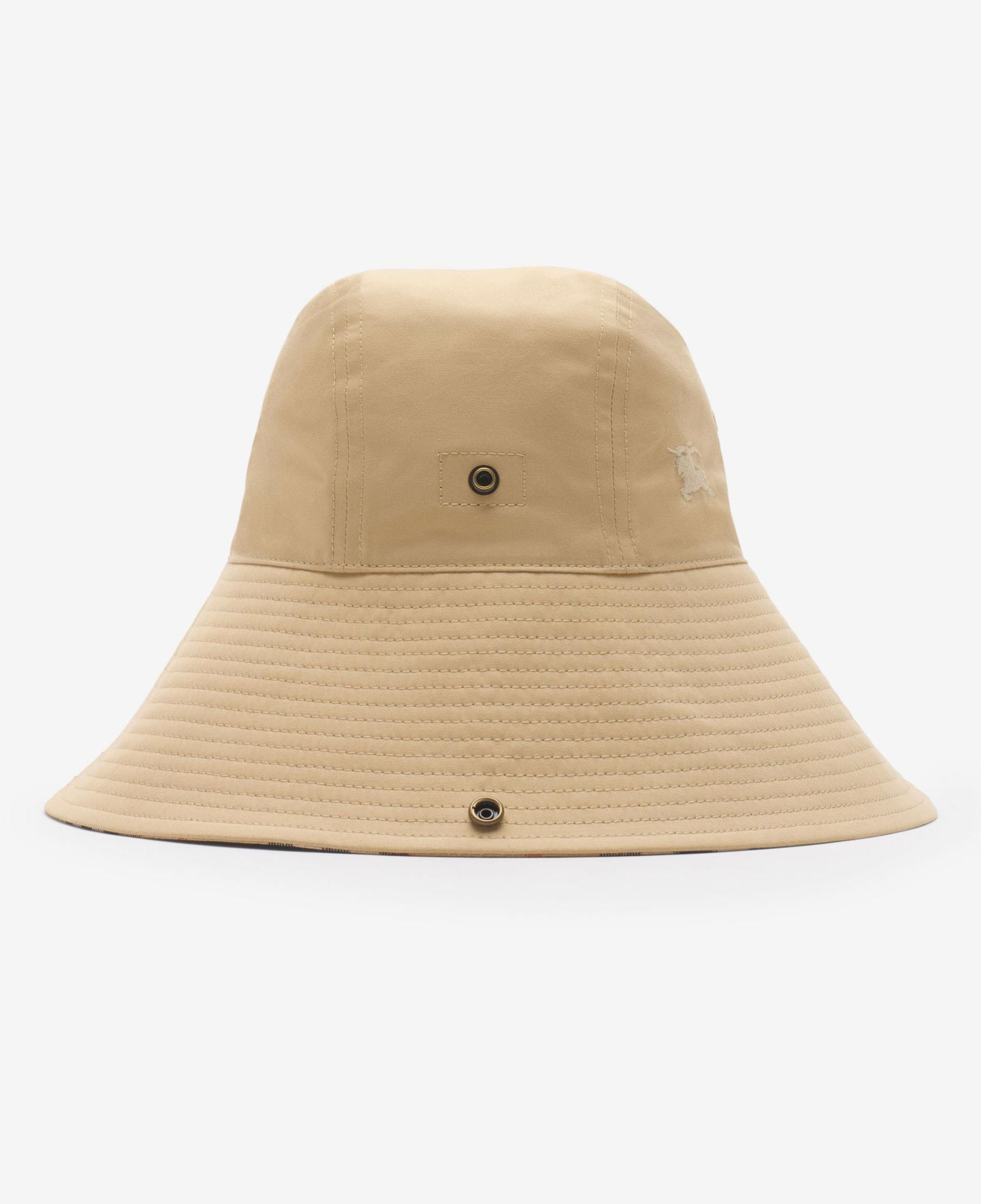 Burberry Check Brim Gabardine Erkek Bej Şapka