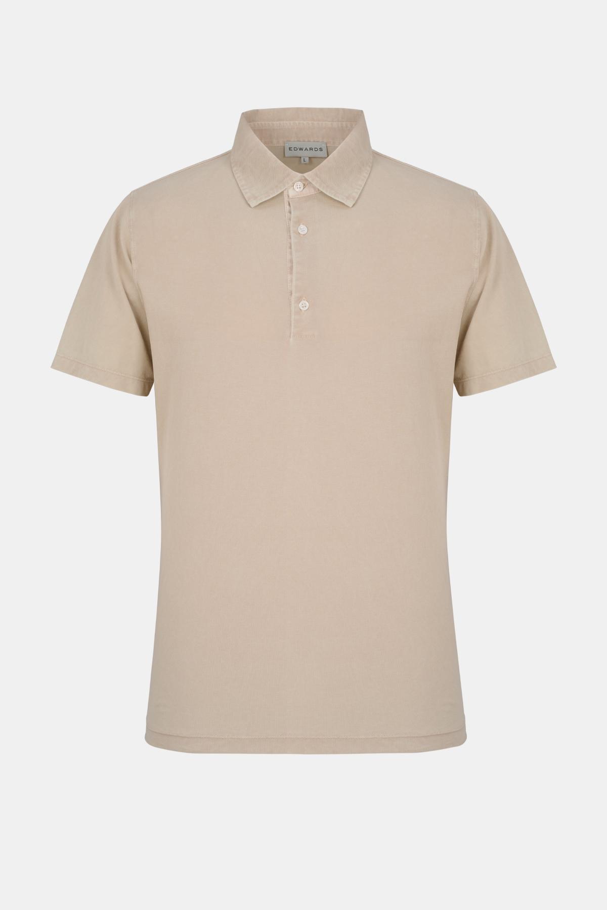 Erkek Bej Pike Polo Yaka T-Shirt