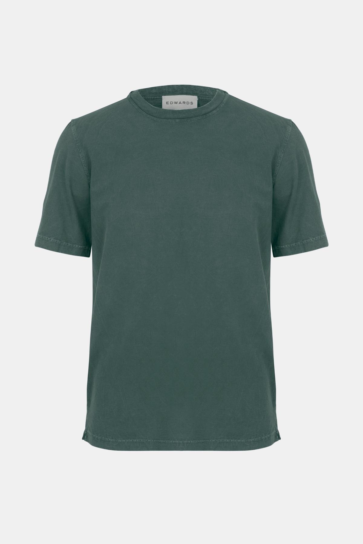 Erkek Yeşil Bisiklet Yaka T-Shirt