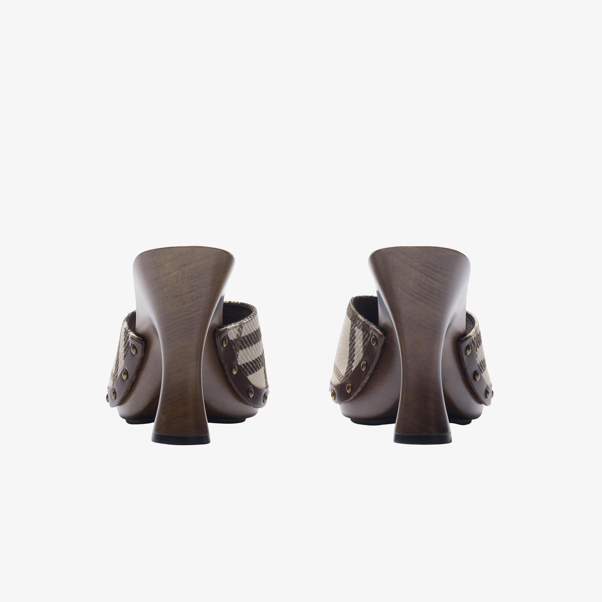 Burberry Check Potter Kadın Bej Sandalet