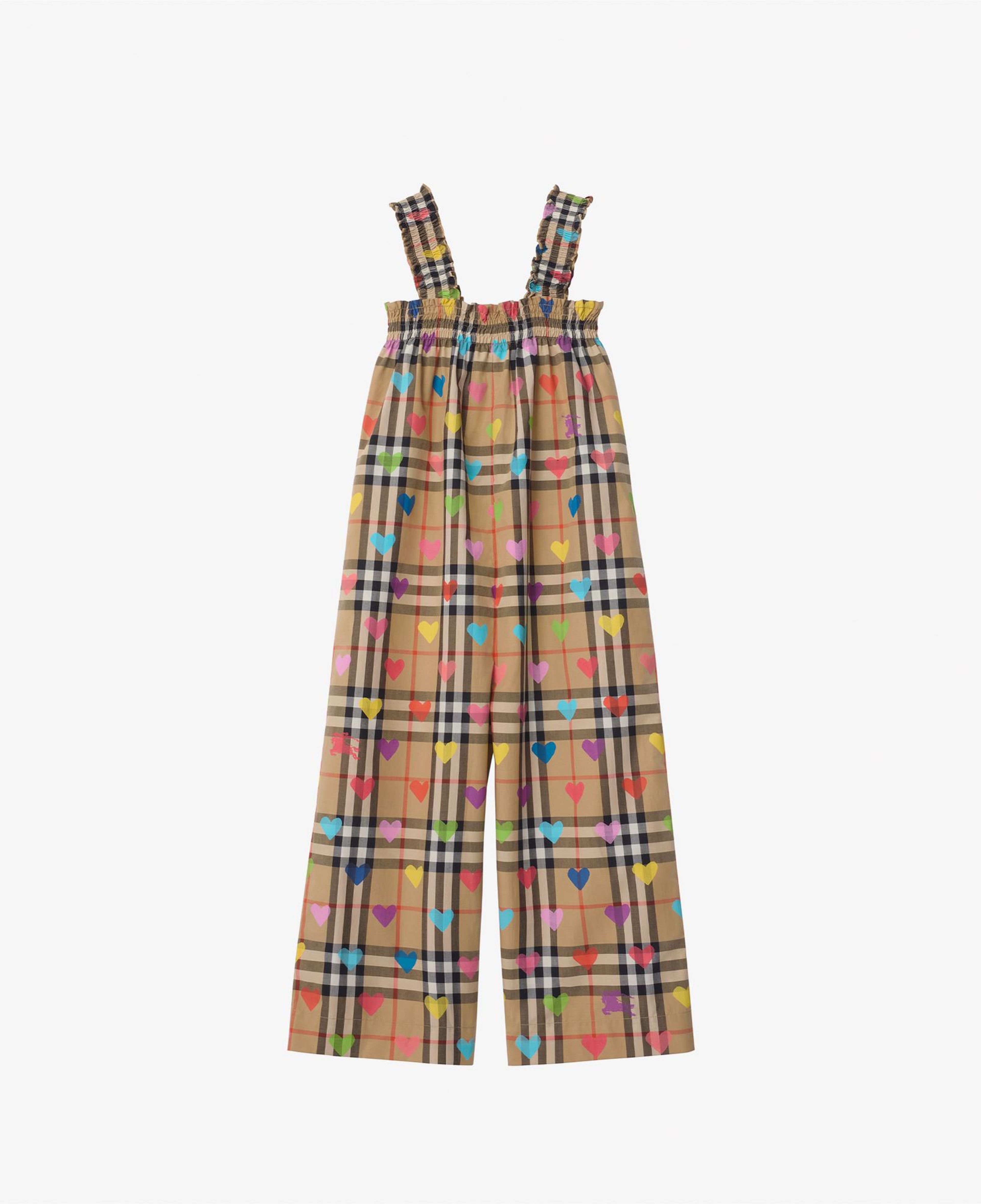 Burberry Heart Check Cotton Çocuk Bej Bebek Seti