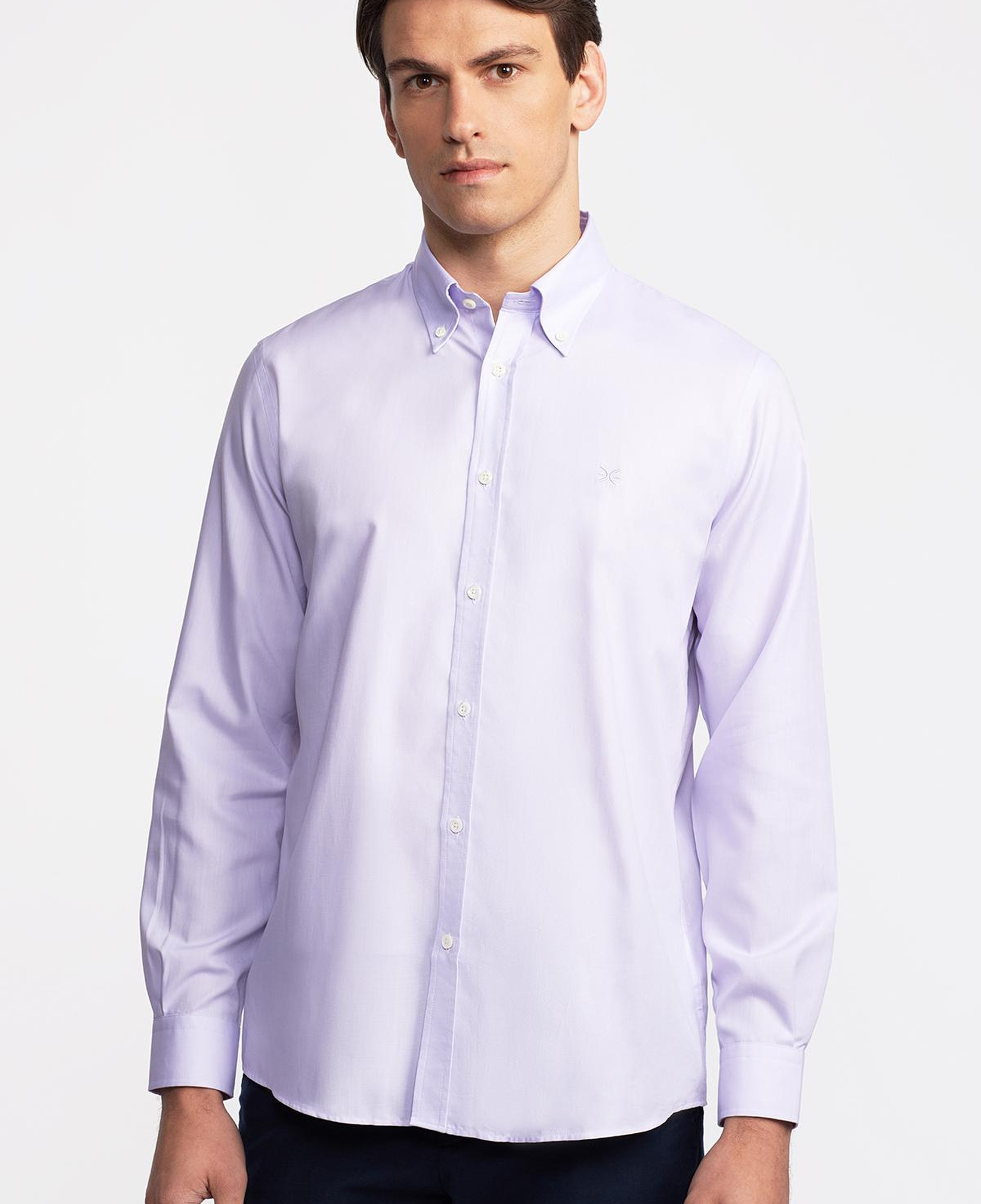 Erkek Pembe Cooper Fit Düğmeli Yaka Spor Gömlek