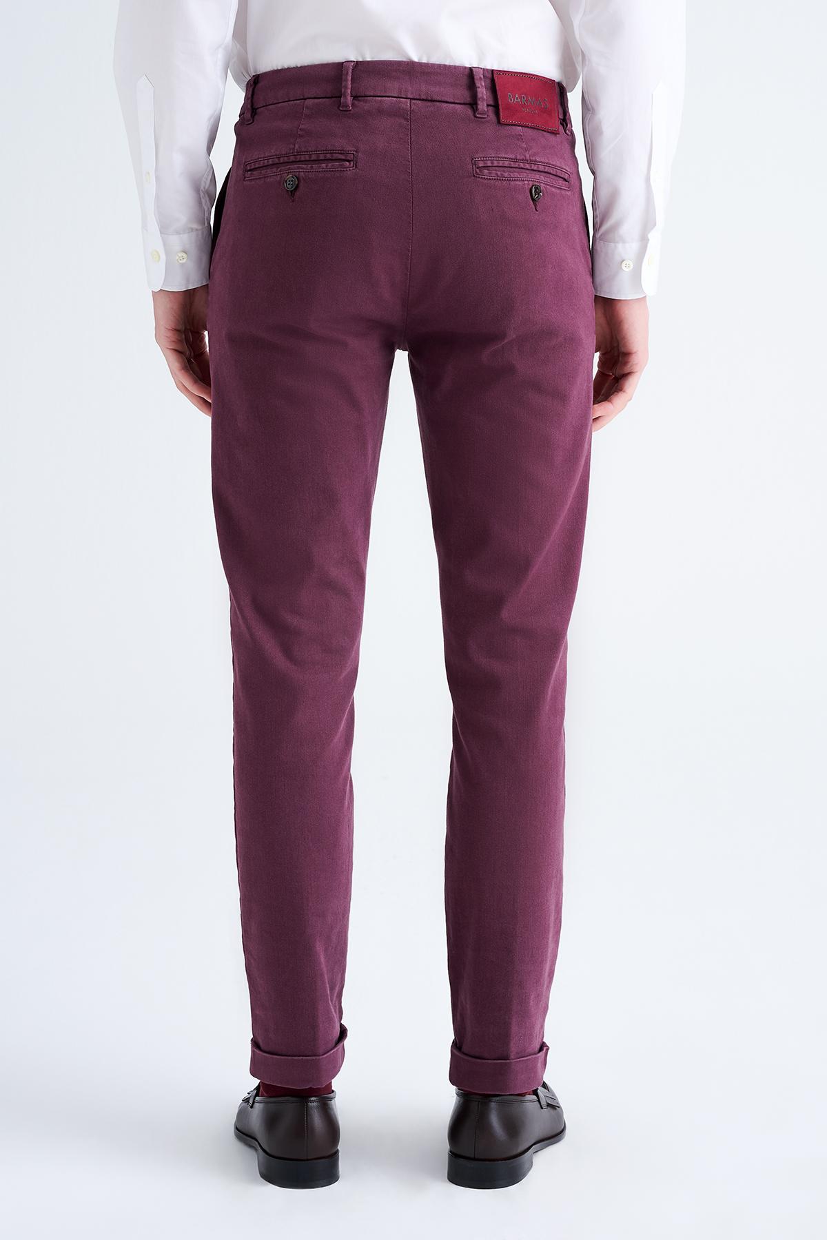 Erkek Bordo Chino Pantolon