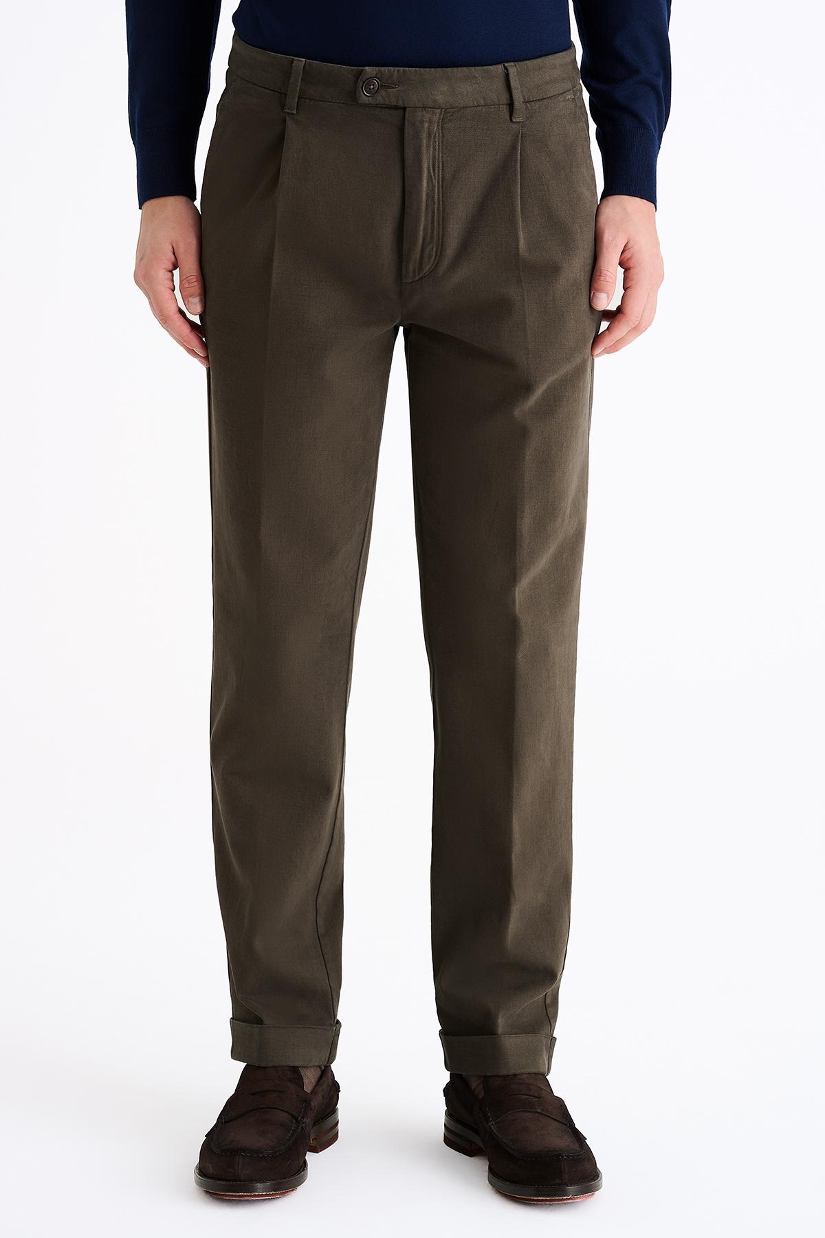 Erkek Antrasit Kaşmir Gabardin Chino Pantolon