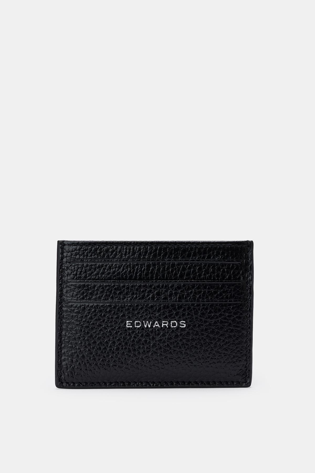 Erkek Siyah Deri Kartlık