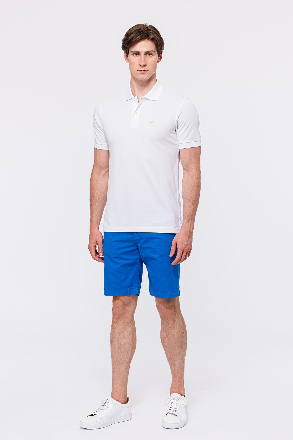 Erkek Beyaz Kısa Kollu Polo Yaka T-Shirt