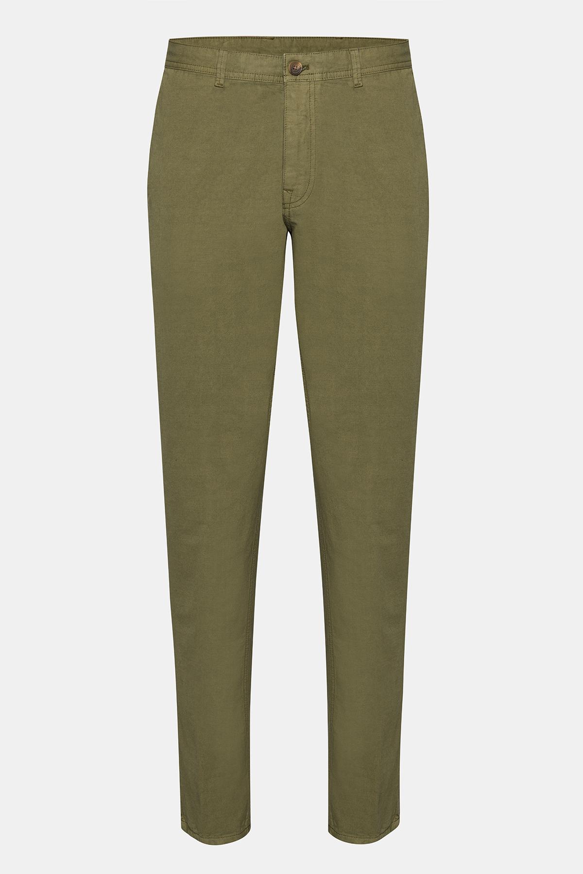 Erkek Haki Yan Cep Pantolon