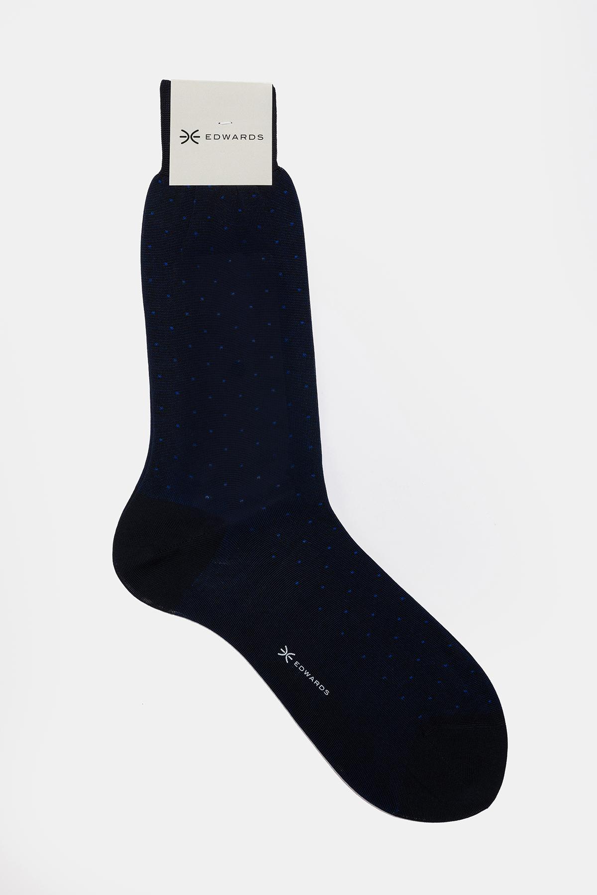 Erkek Lacivert Pamuk Kısa Çorap