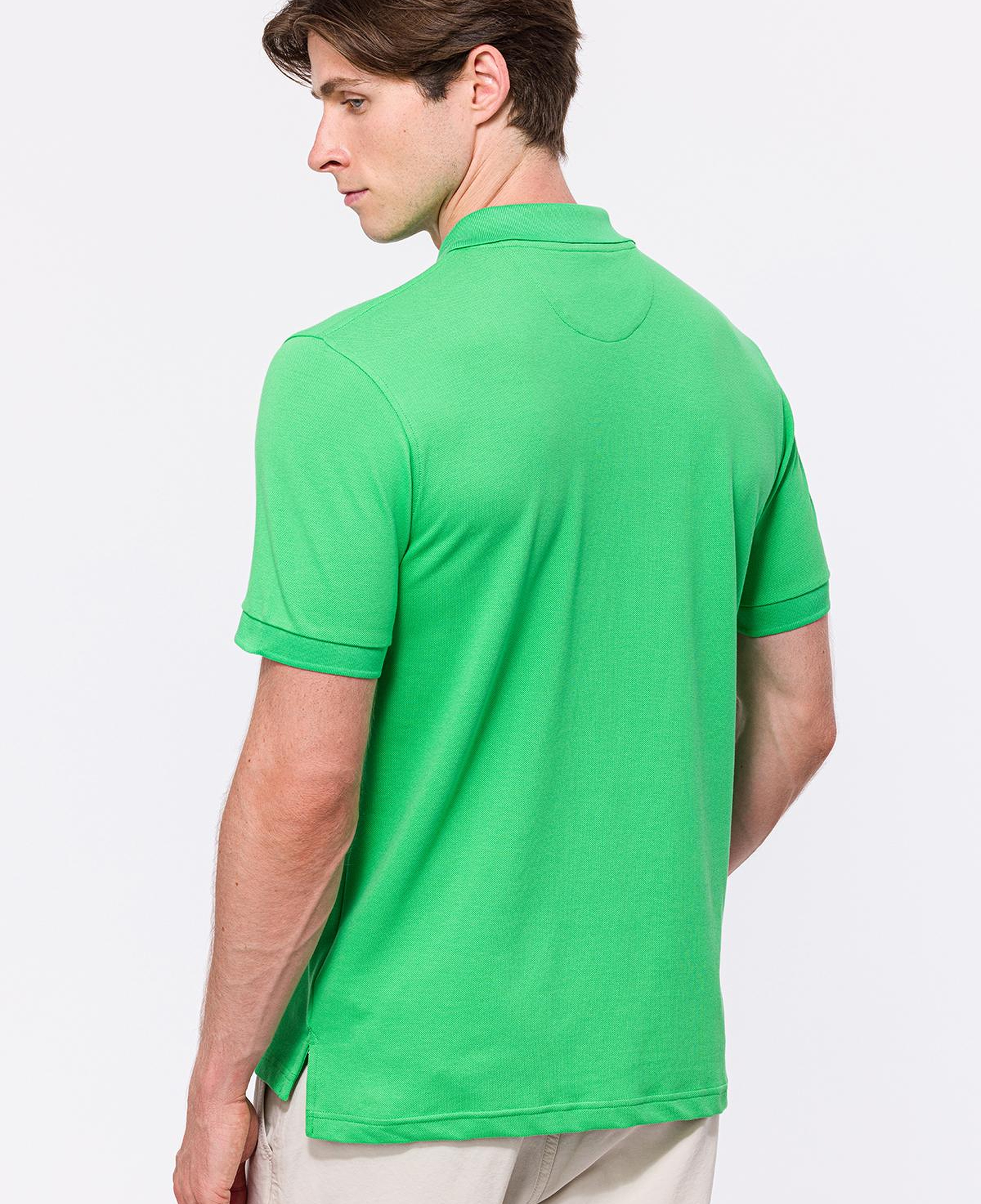 Erkek Yeşil Kısa Kollu Polo Yaka T-Shirt