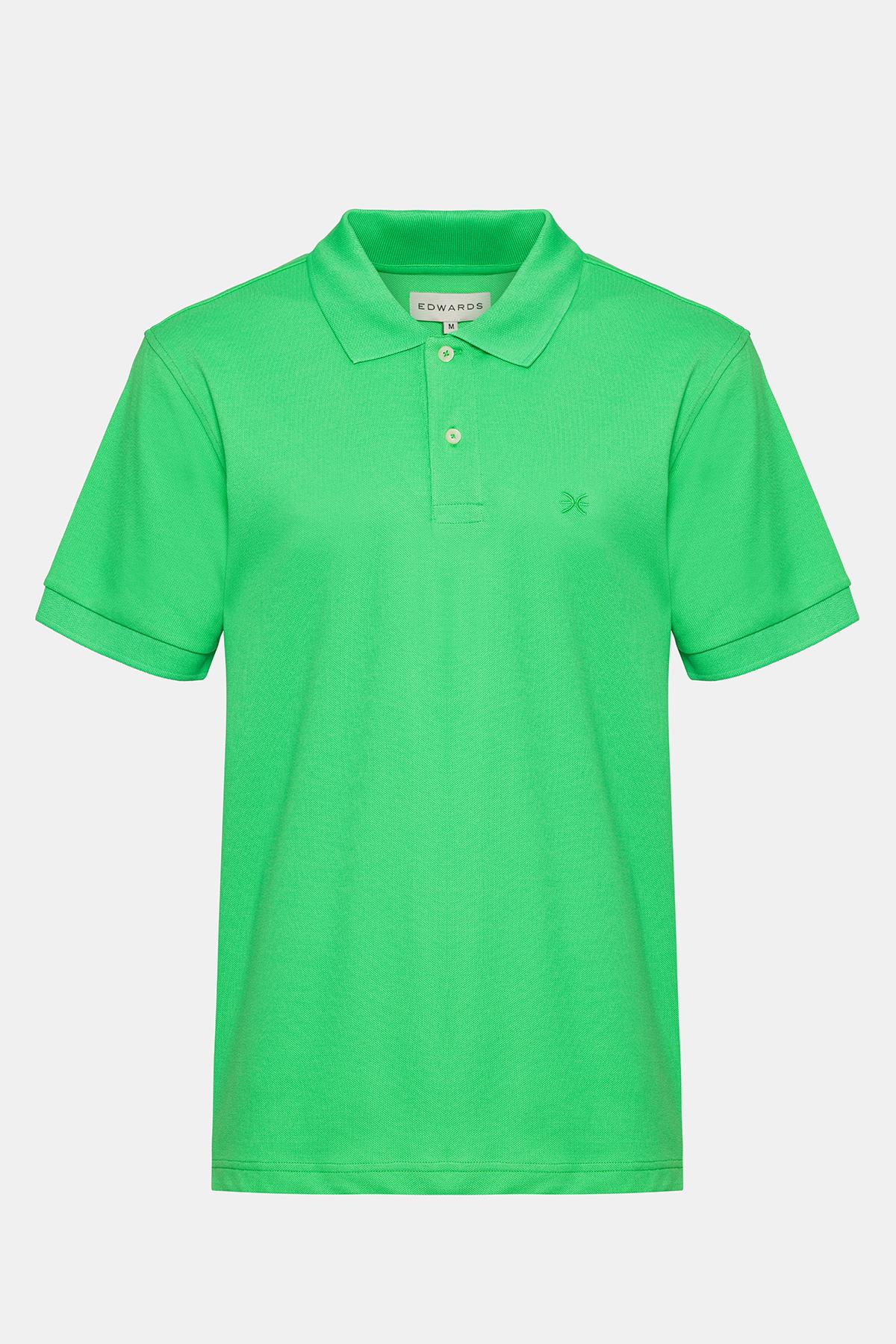 Erkek Yeşil Kısa Kollu Polo Yaka T-Shirt