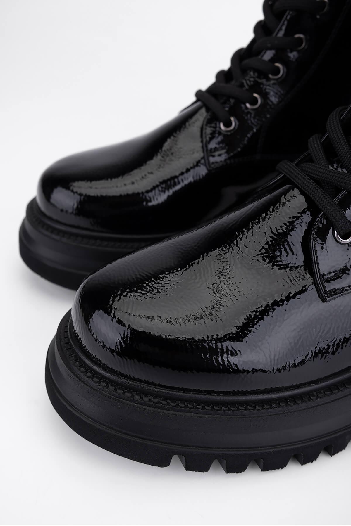 Tamer Tanca Kadın Vegan Siyah Rugan Casual Bot