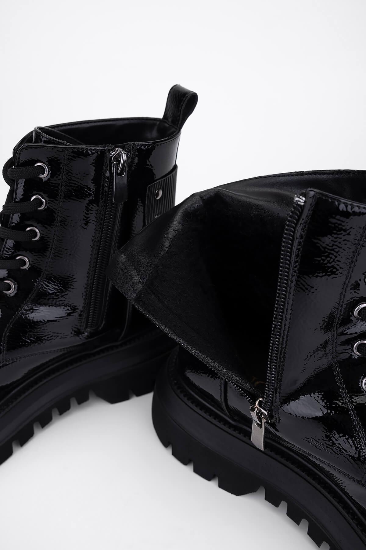 Tamer Tanca Kadın Vegan Siyah Rugan Casual Bot