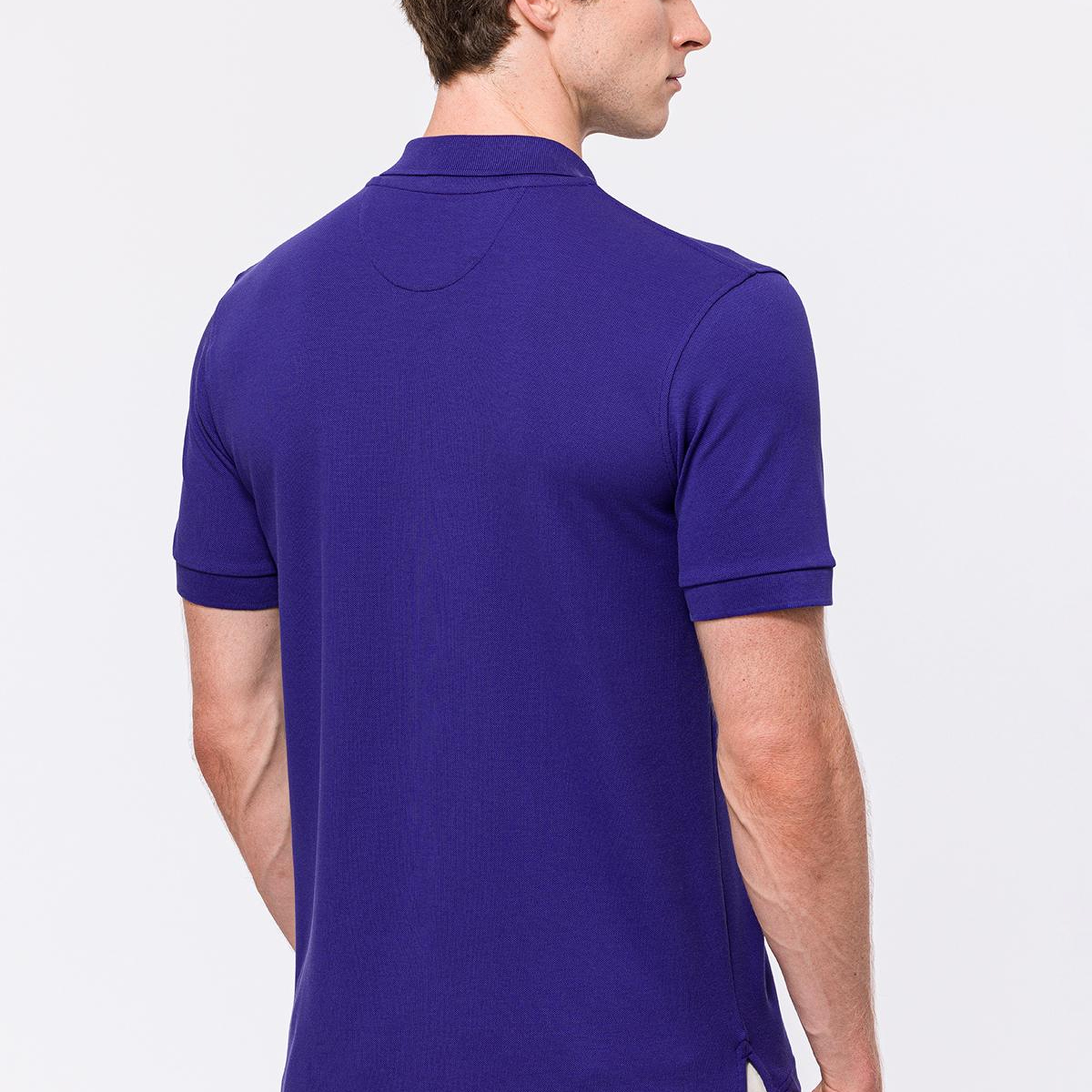 Erkek Mor Kısa Kollu Polo Yaka T-Shirt