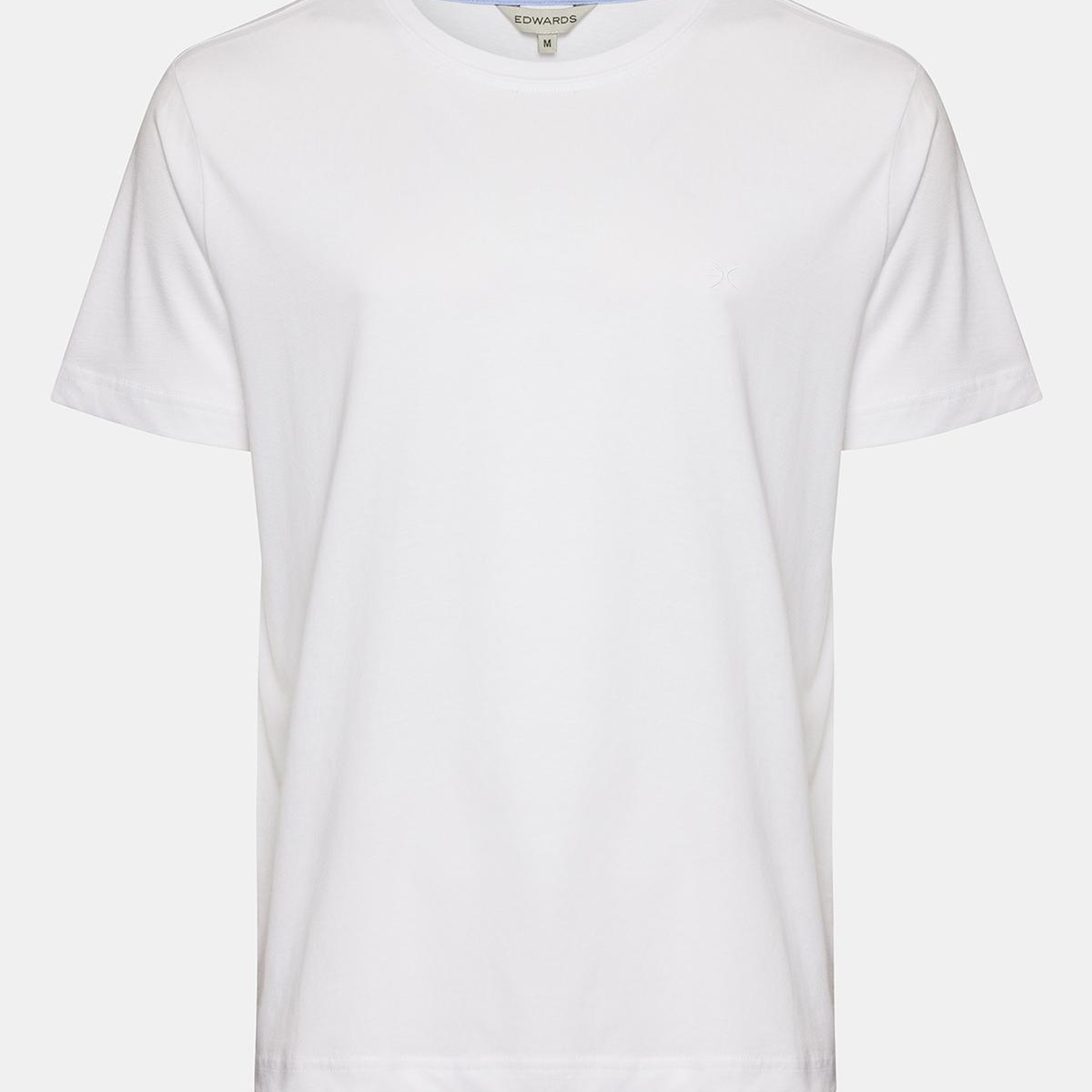 Erkek Beyaz Organik Pamuklu Bisiklet Yaka T-Shirt