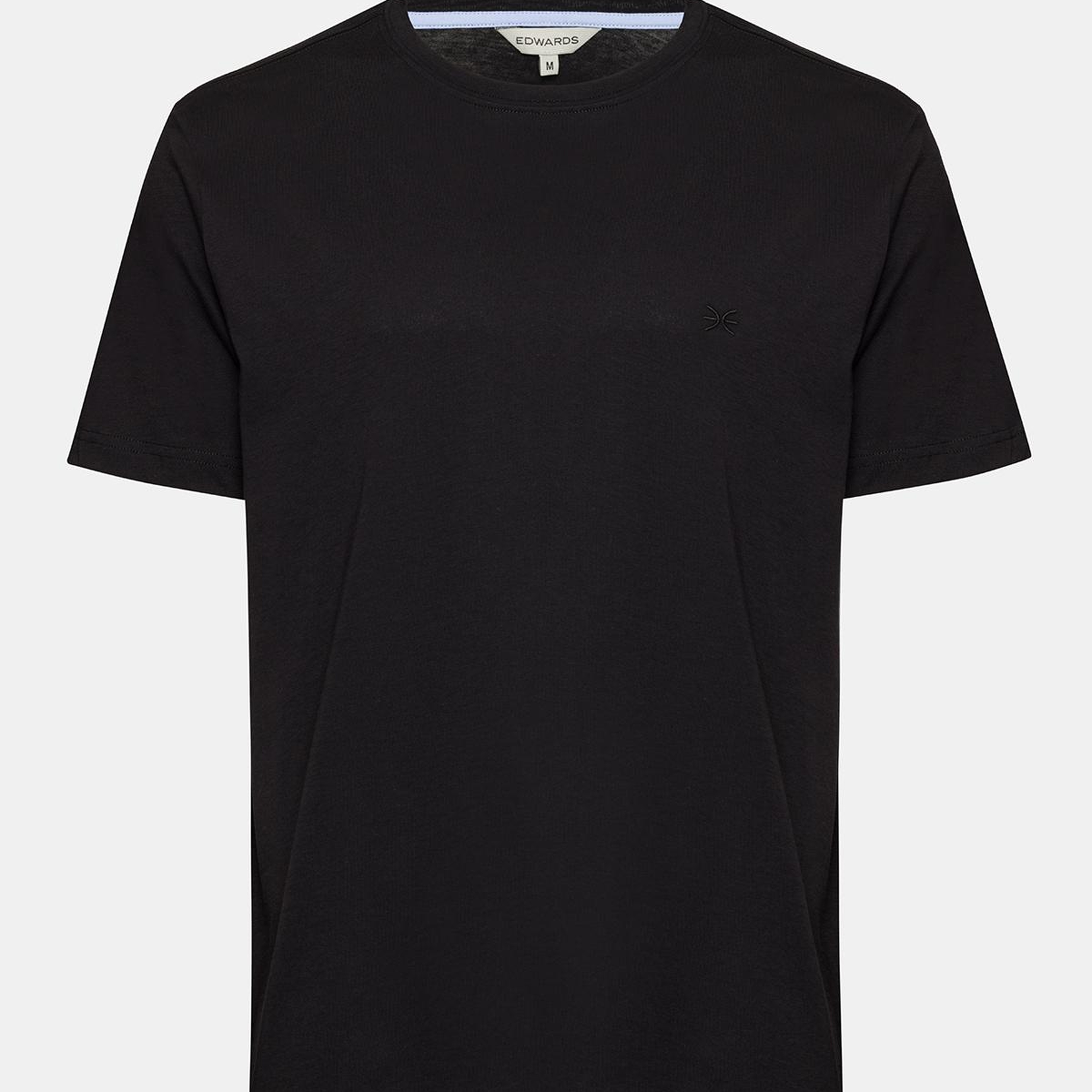 Erkek Siyah Organik Pamuklu Bisiklet Yaka T-Shirt