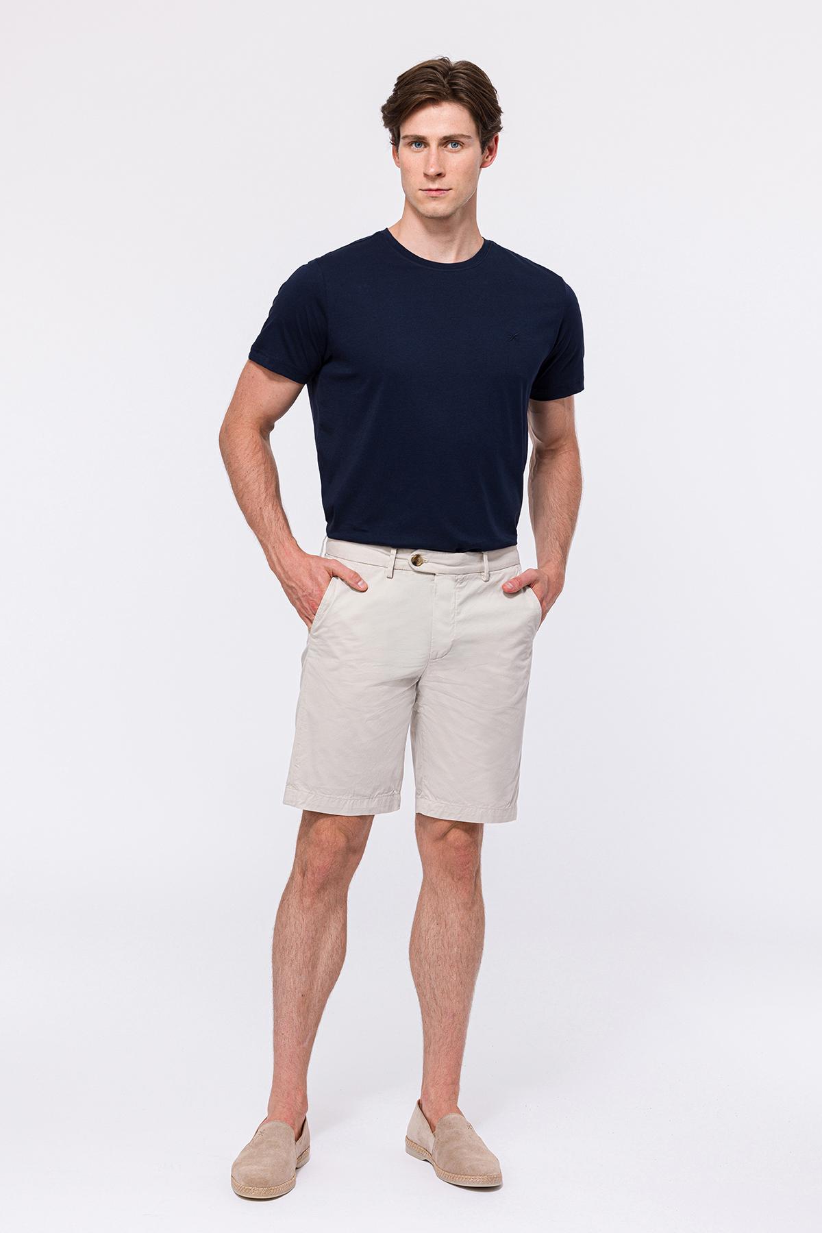 Erkek Bej Chino Şort