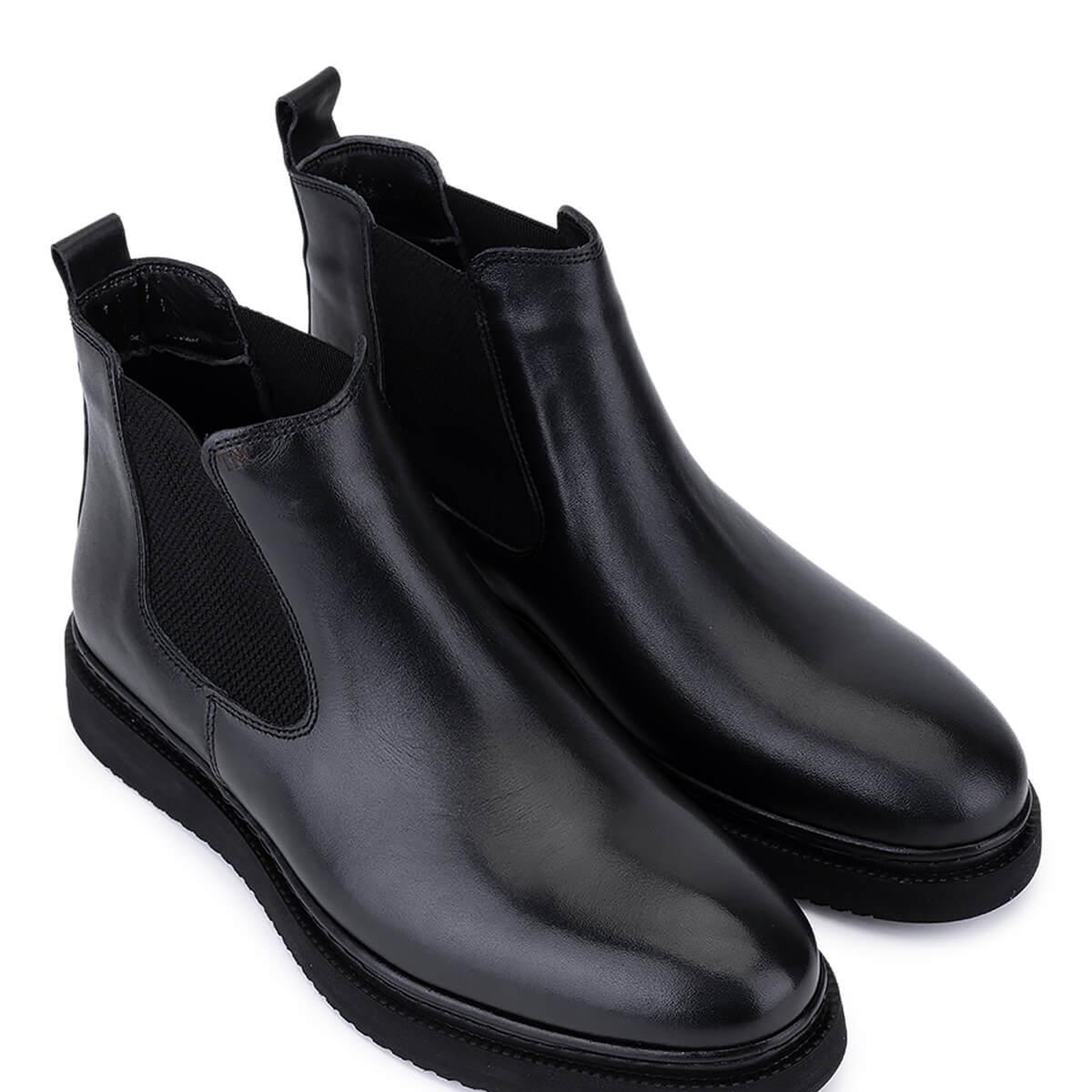 Tamer Tanca Erkek Hakiki Deri Siyah Casual Bot