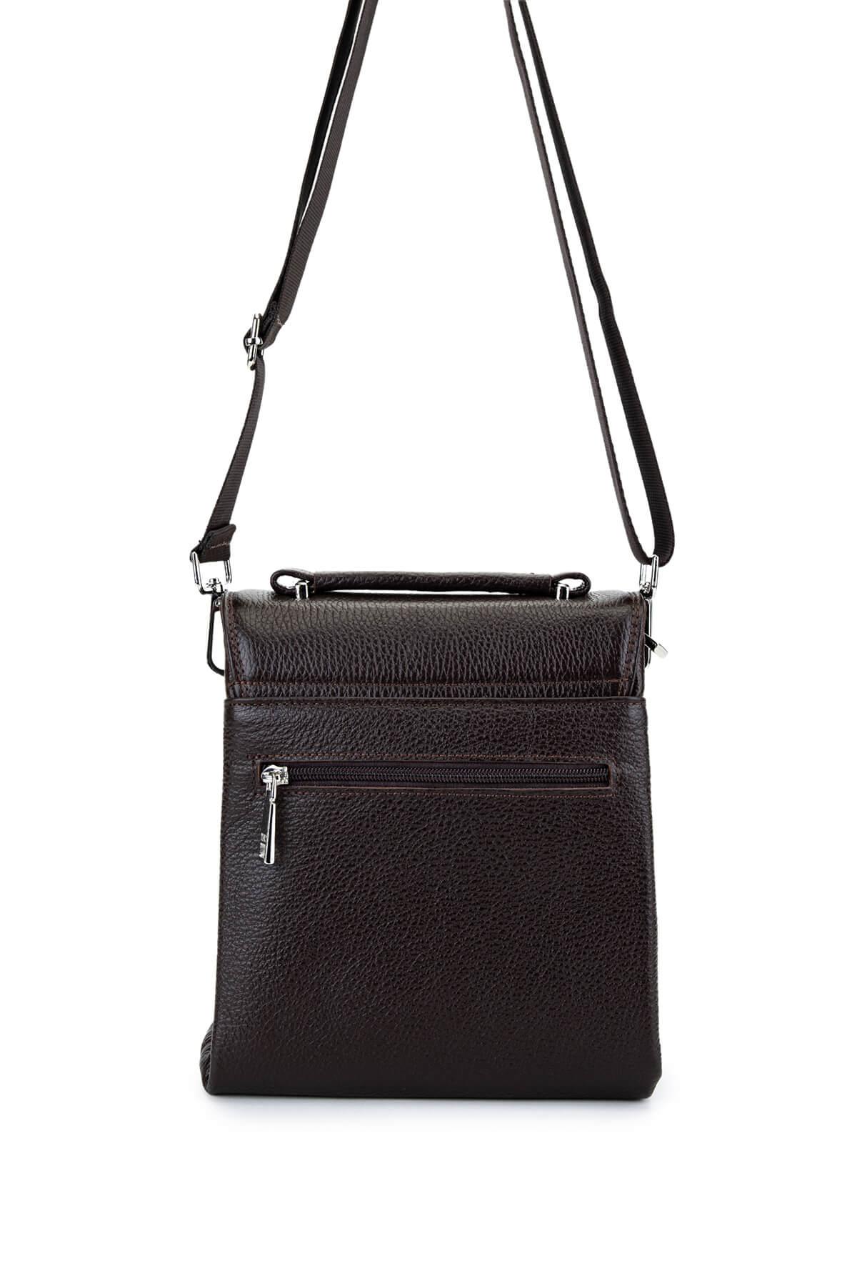 Tamer Tanca Erkek Hakiki Deri Kahverengi Postacı Çanta