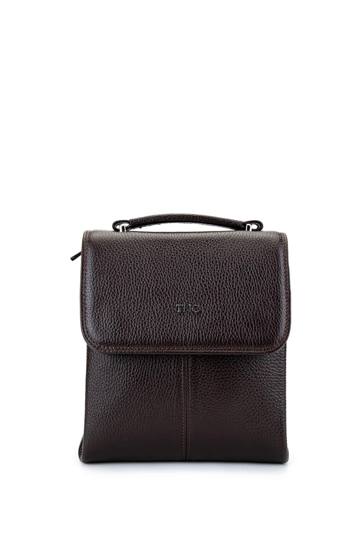 Tamer Tanca Erkek Hakiki Deri Kahverengi Postacı Çanta