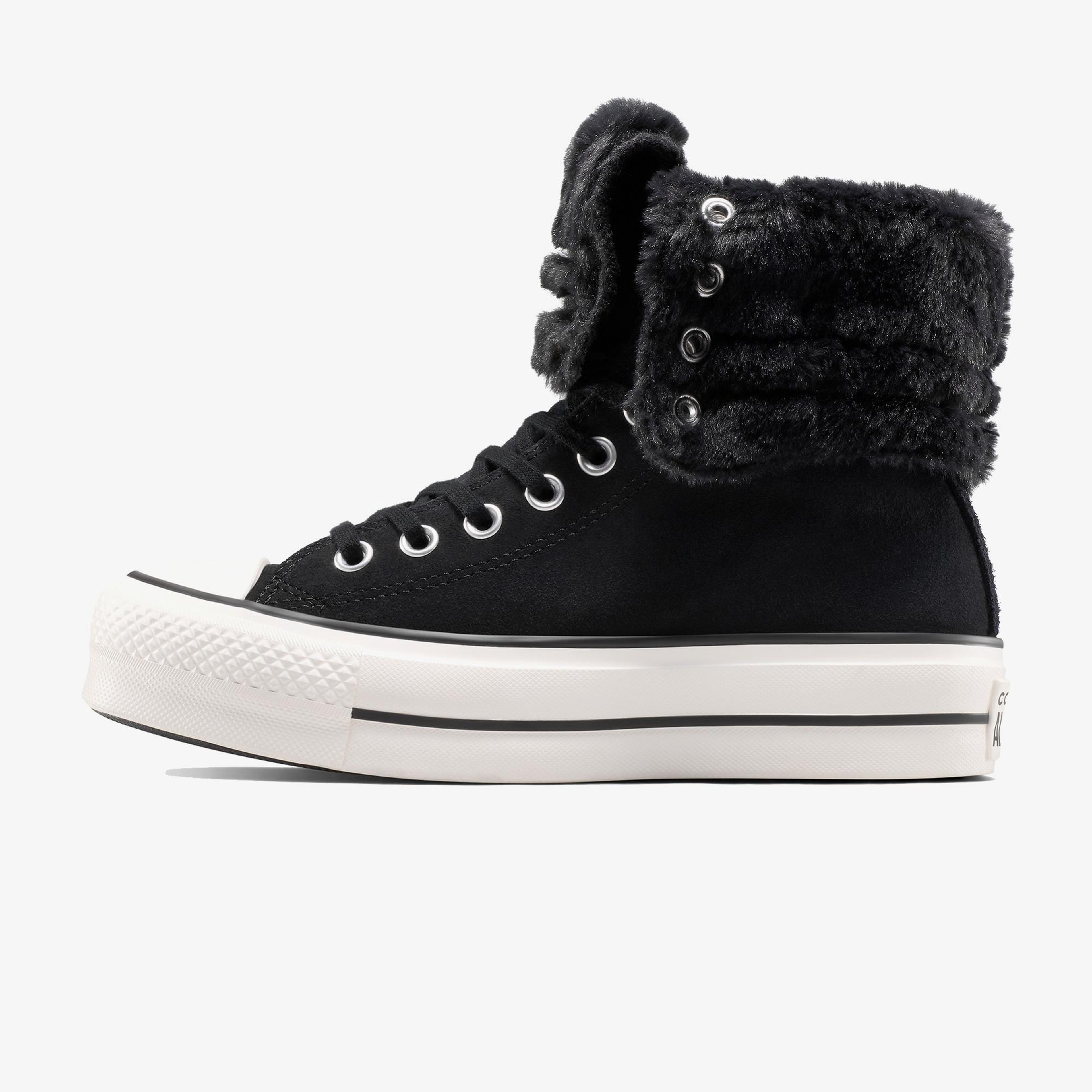 Converse Chuck Taylor All Star Fold Over Lift Kadın Siyah Sneaker