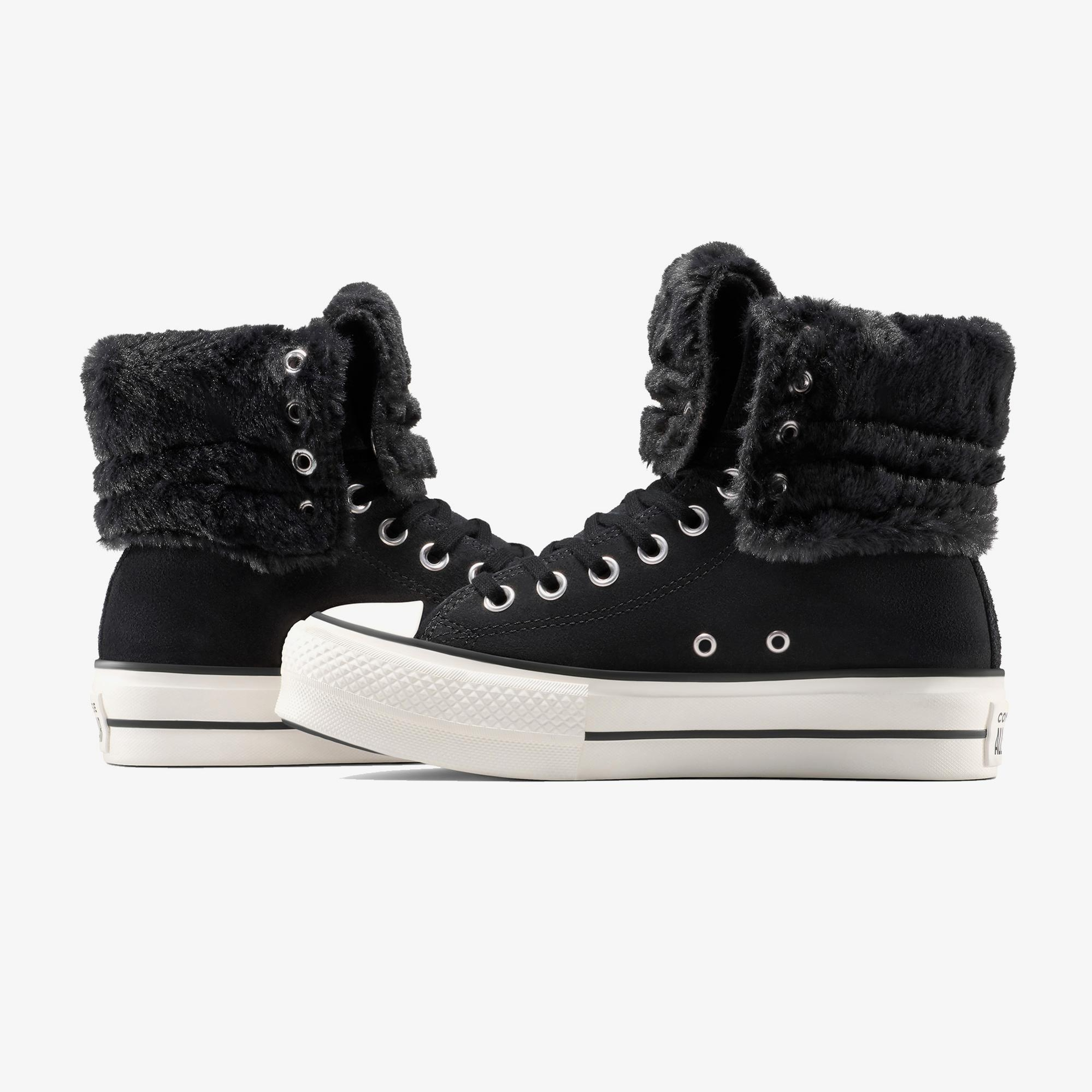 Converse Chuck Taylor All Star Fold Over Lift Kadın Siyah Sneaker