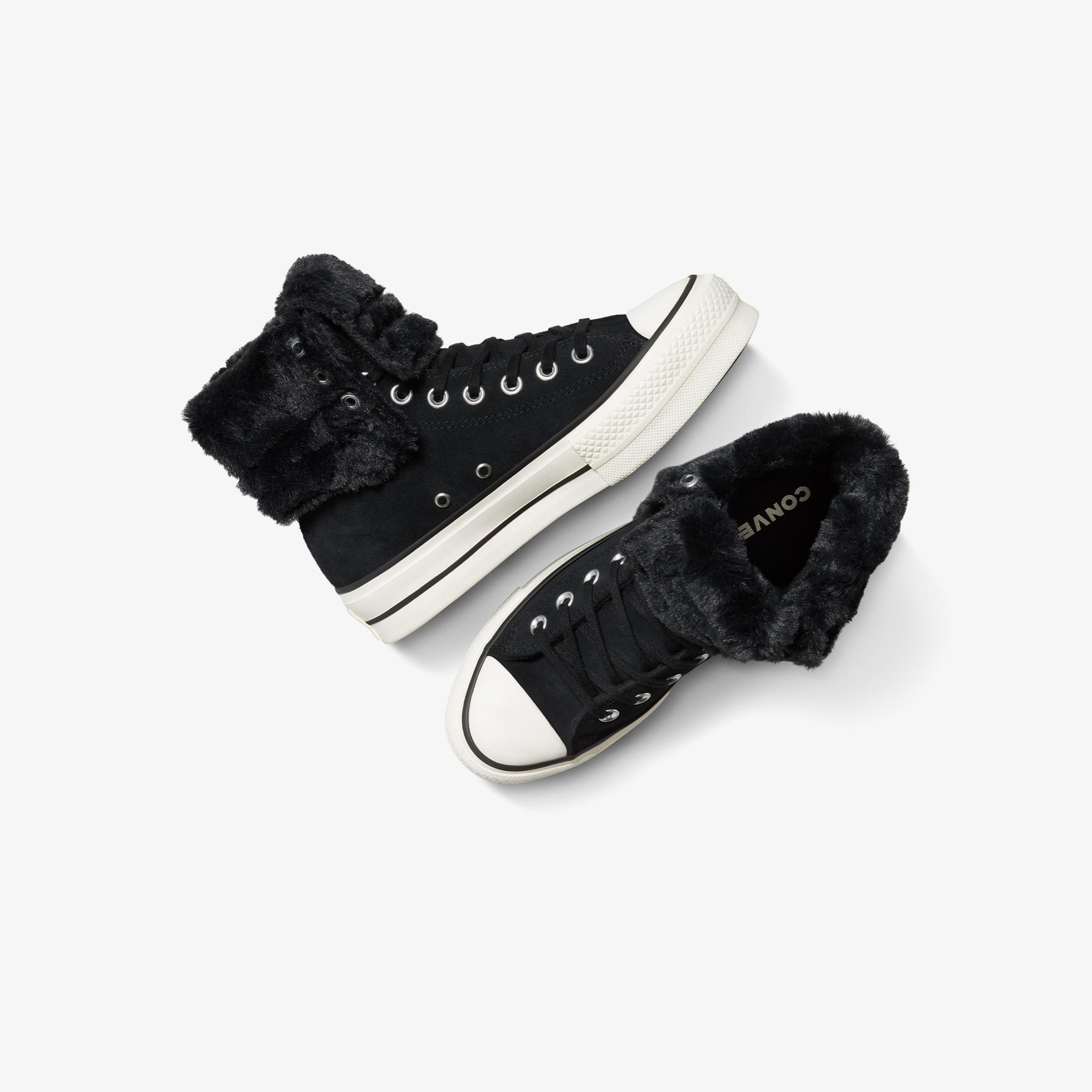 Converse Chuck Taylor All Star Fold Over Lift Kadın Siyah Sneaker