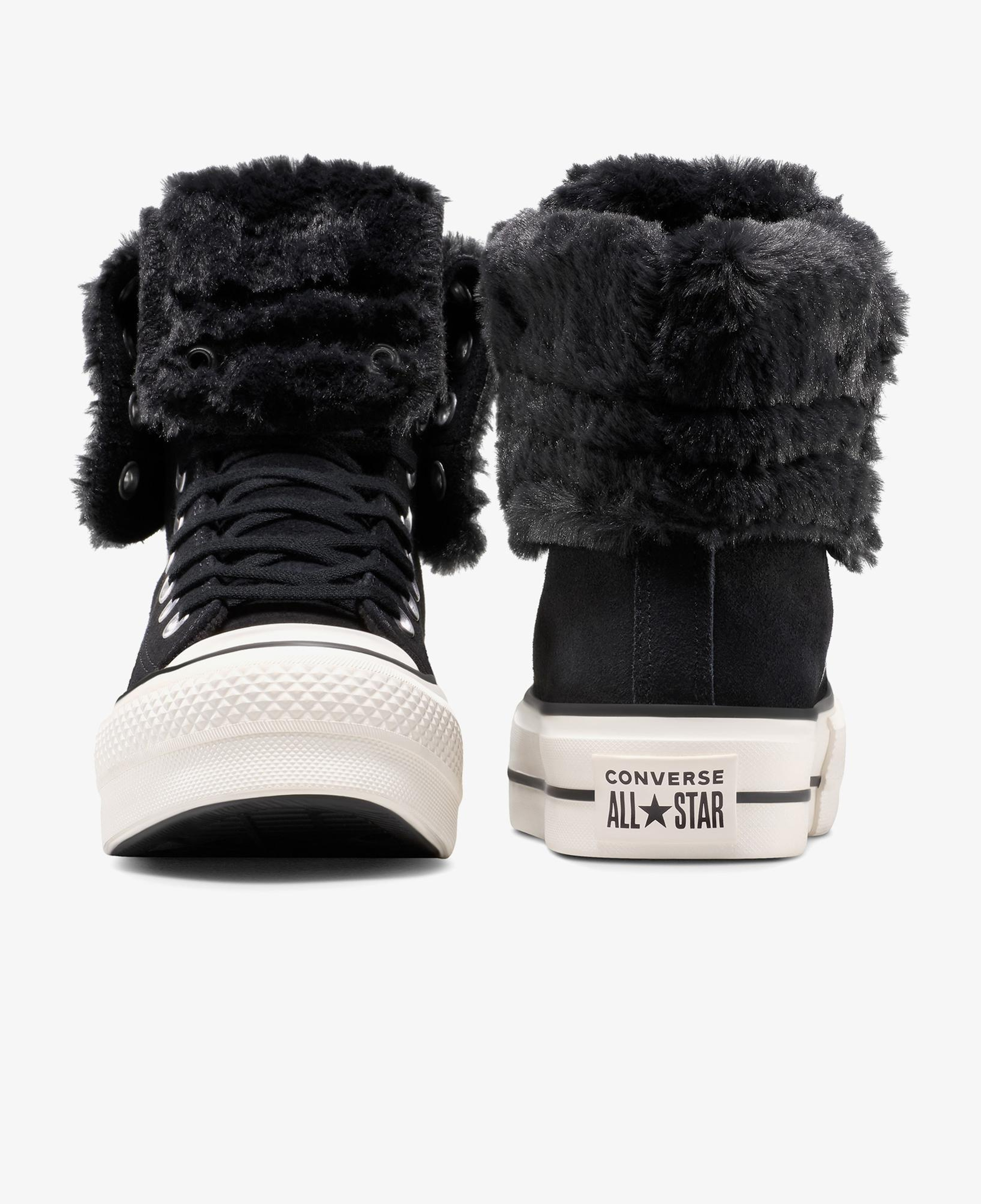 Converse Chuck Taylor All Star Fold Over Lift Kadın Siyah Sneaker