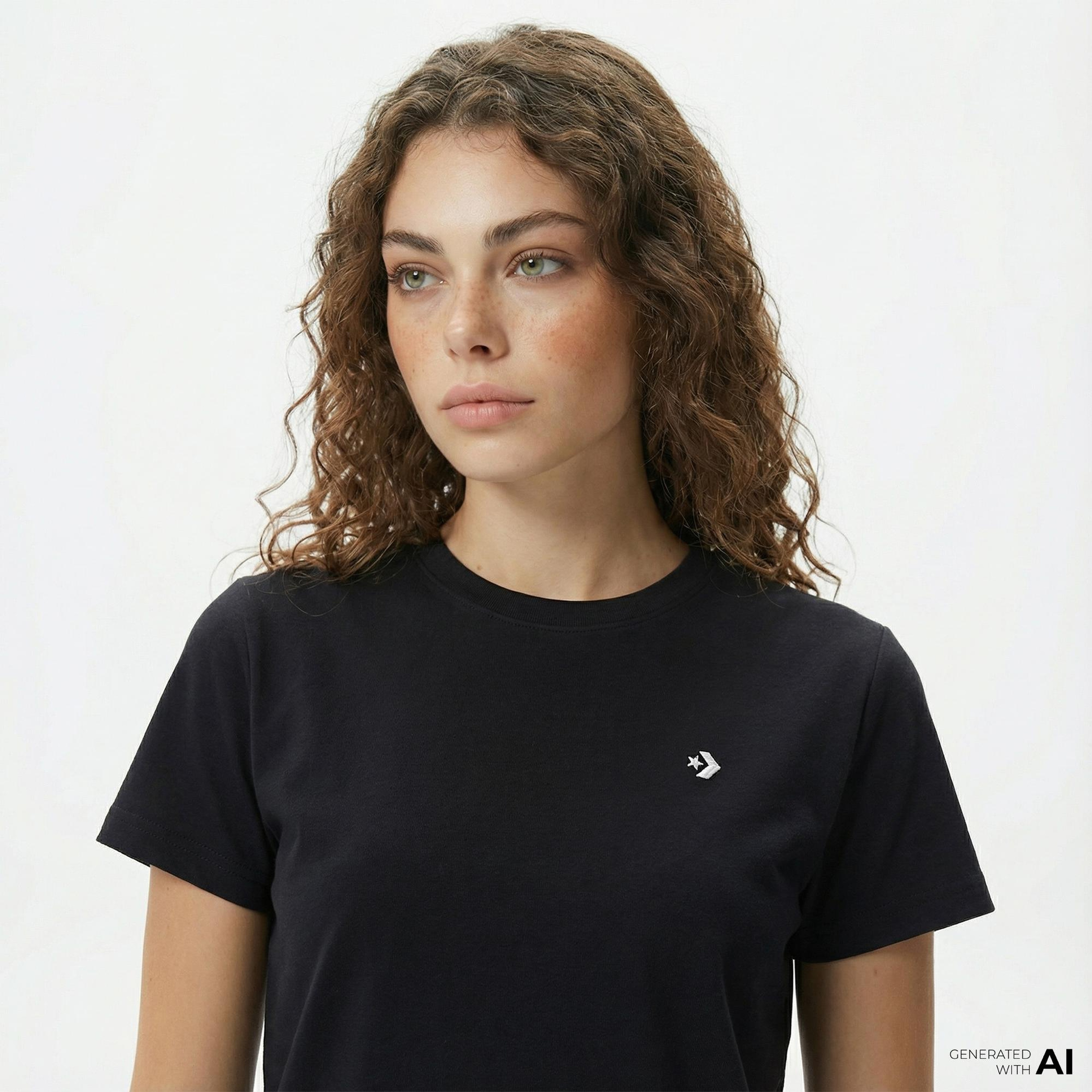 Converse Kadın Siyah T-Shirt