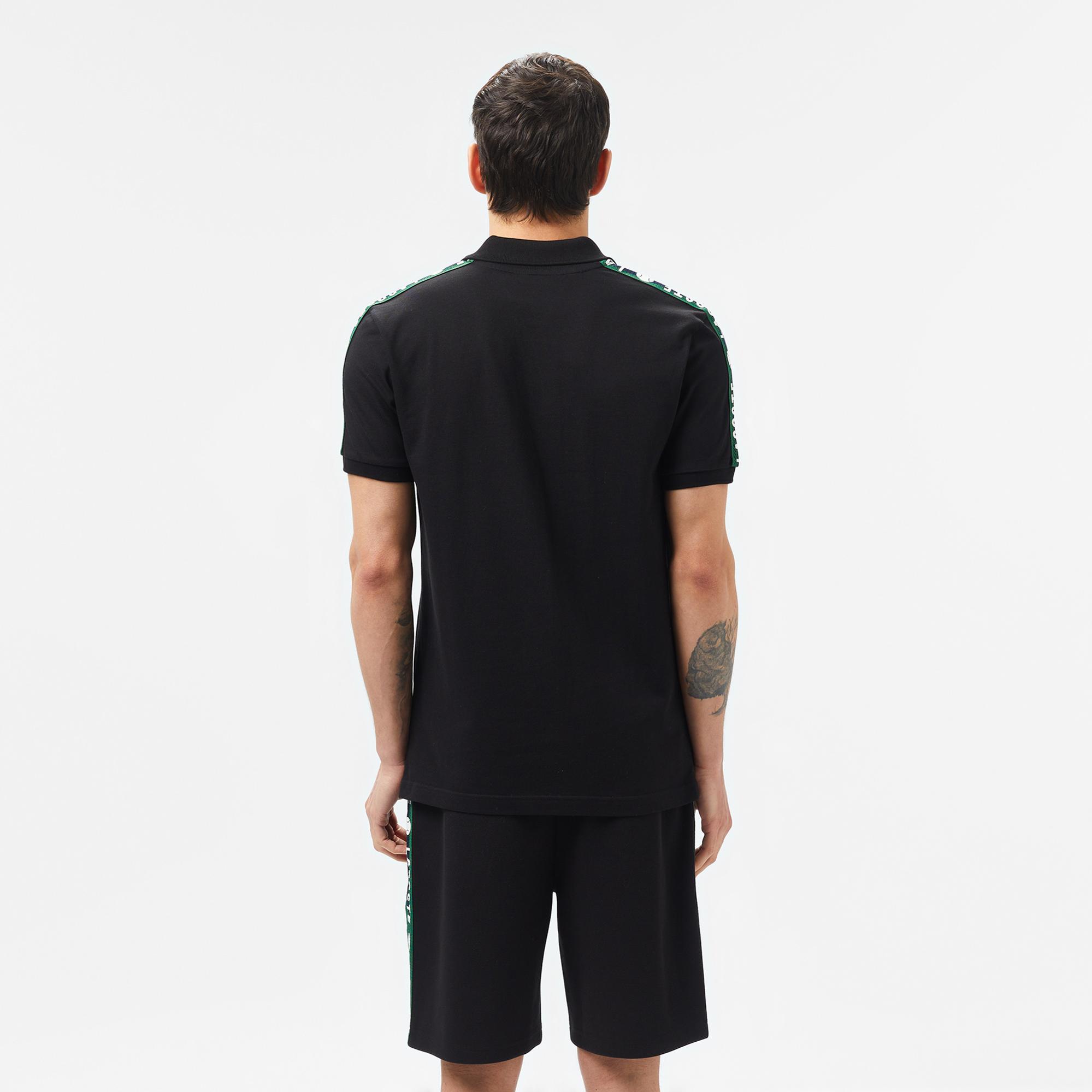 Lacoste Erkek Regular Fit Baskılı Siyah Polo