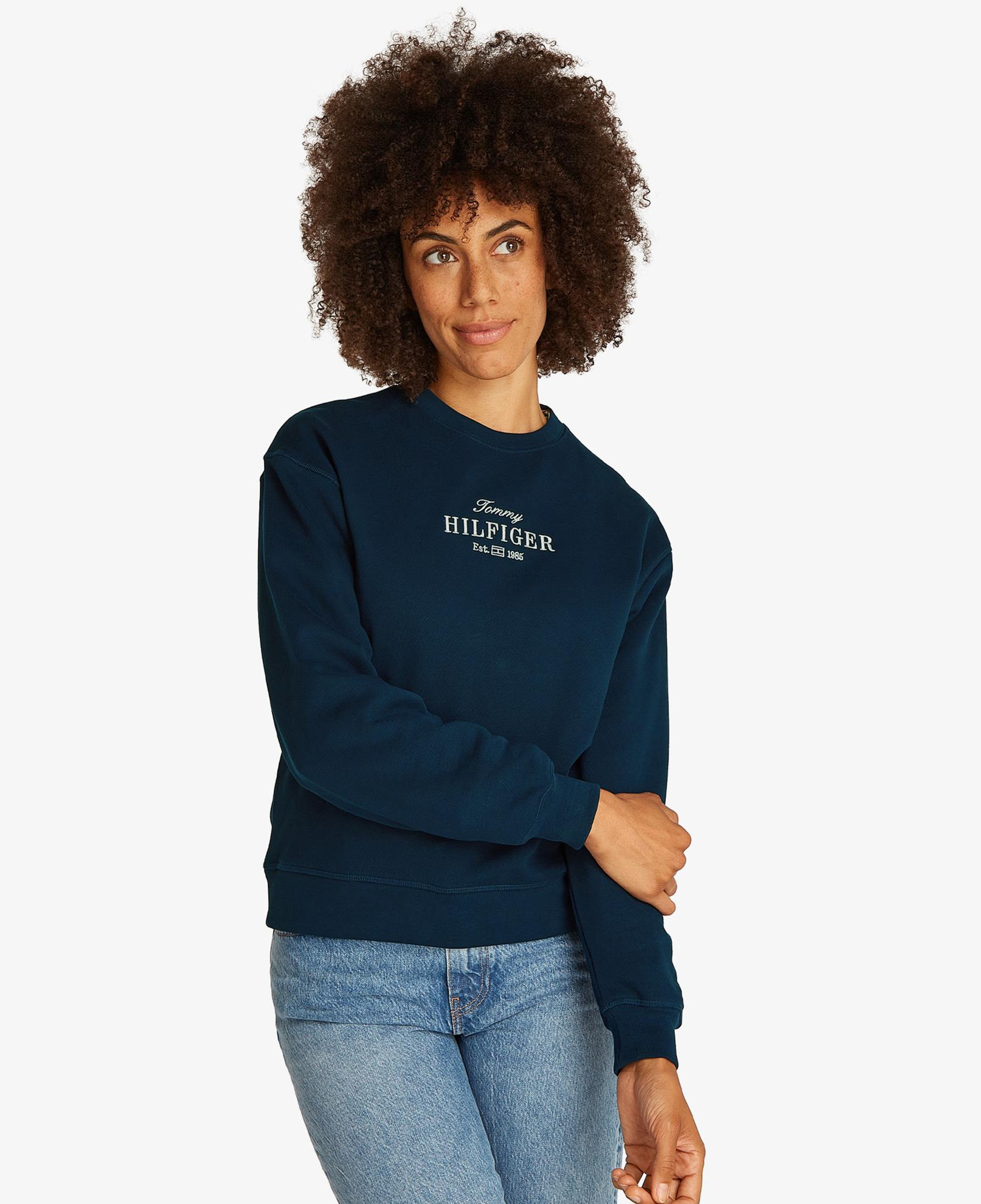 Tommy Hilfiger Reg Kadın Lacivert Sweatshirt