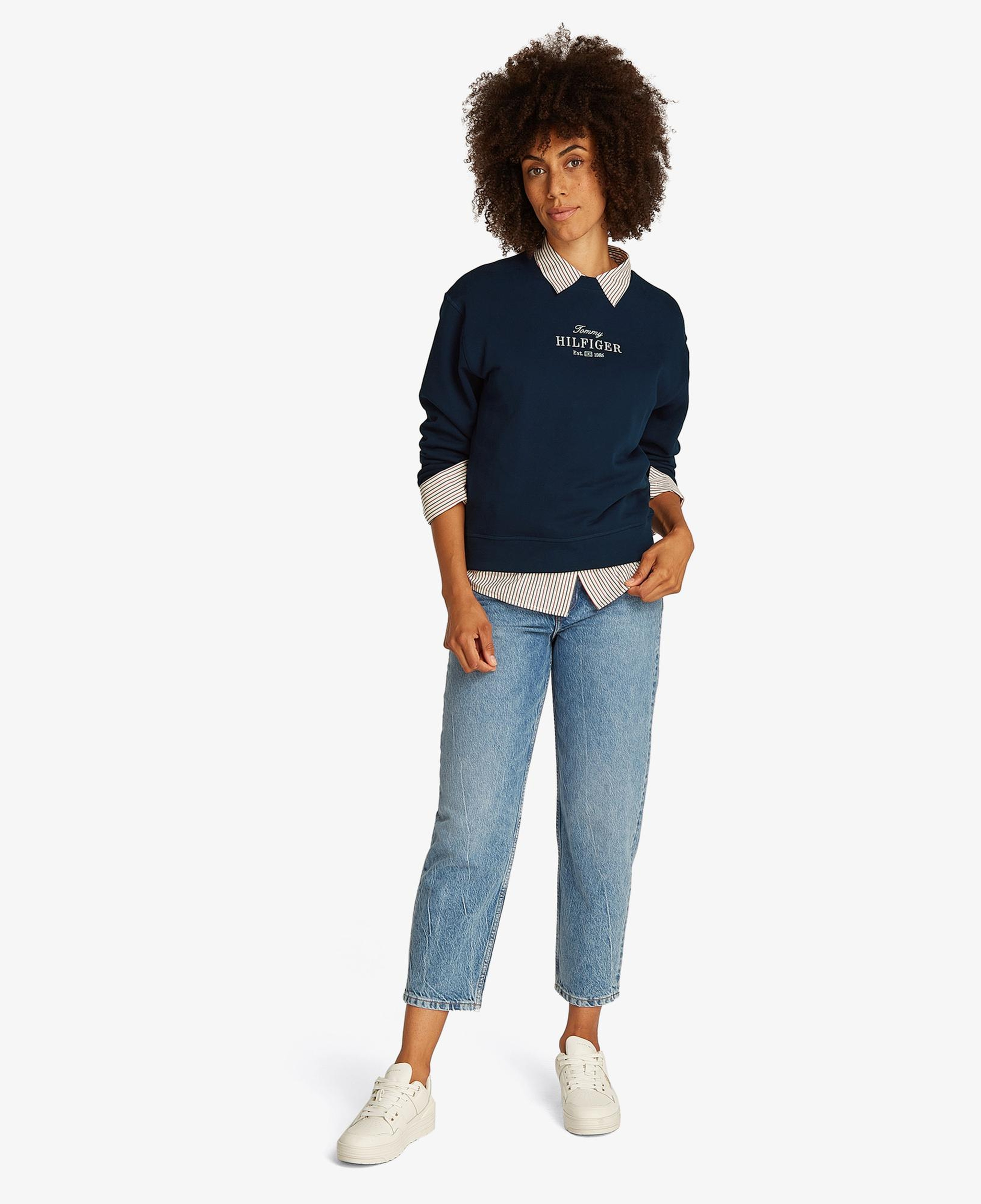 Tommy Hilfiger Reg Kadın Lacivert Sweatshirt