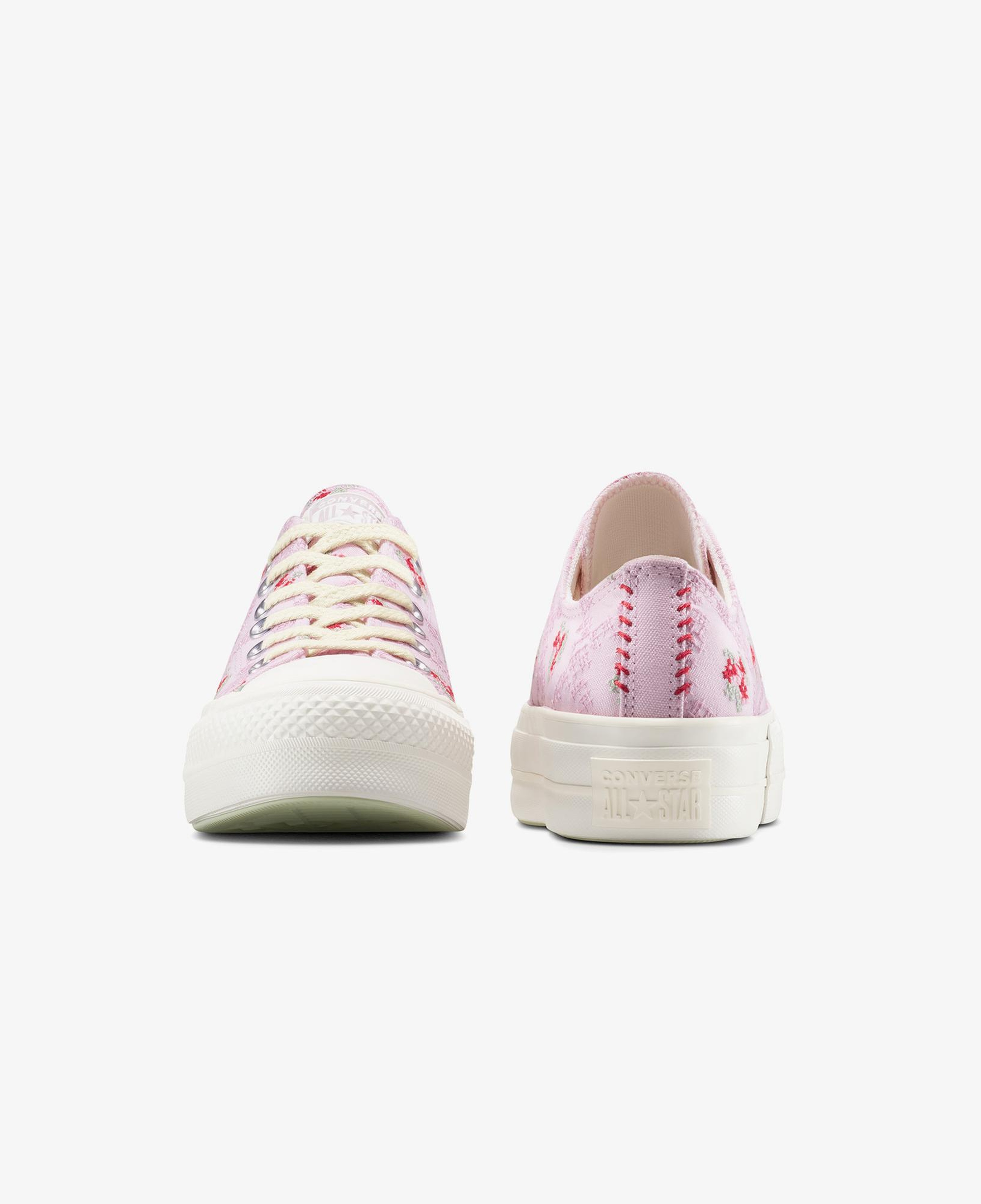 Converse Chuck Taylor All Star Lift Rose Cross Stitch Kadın Pembe Platform Sneaker