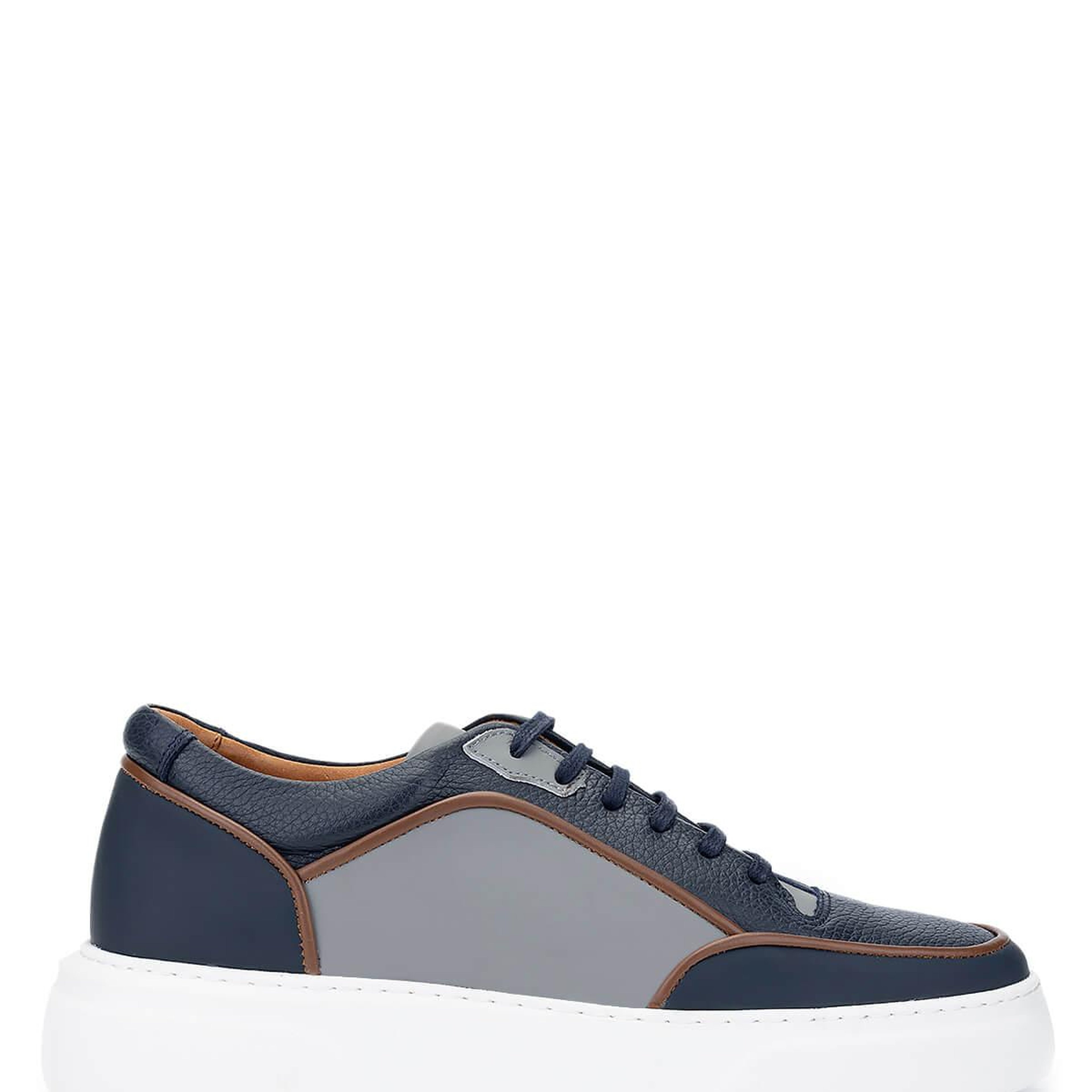 Tamer Tanca Erkek Hakiki Deri Lacivert Sneakers & Spor Ayakkabı