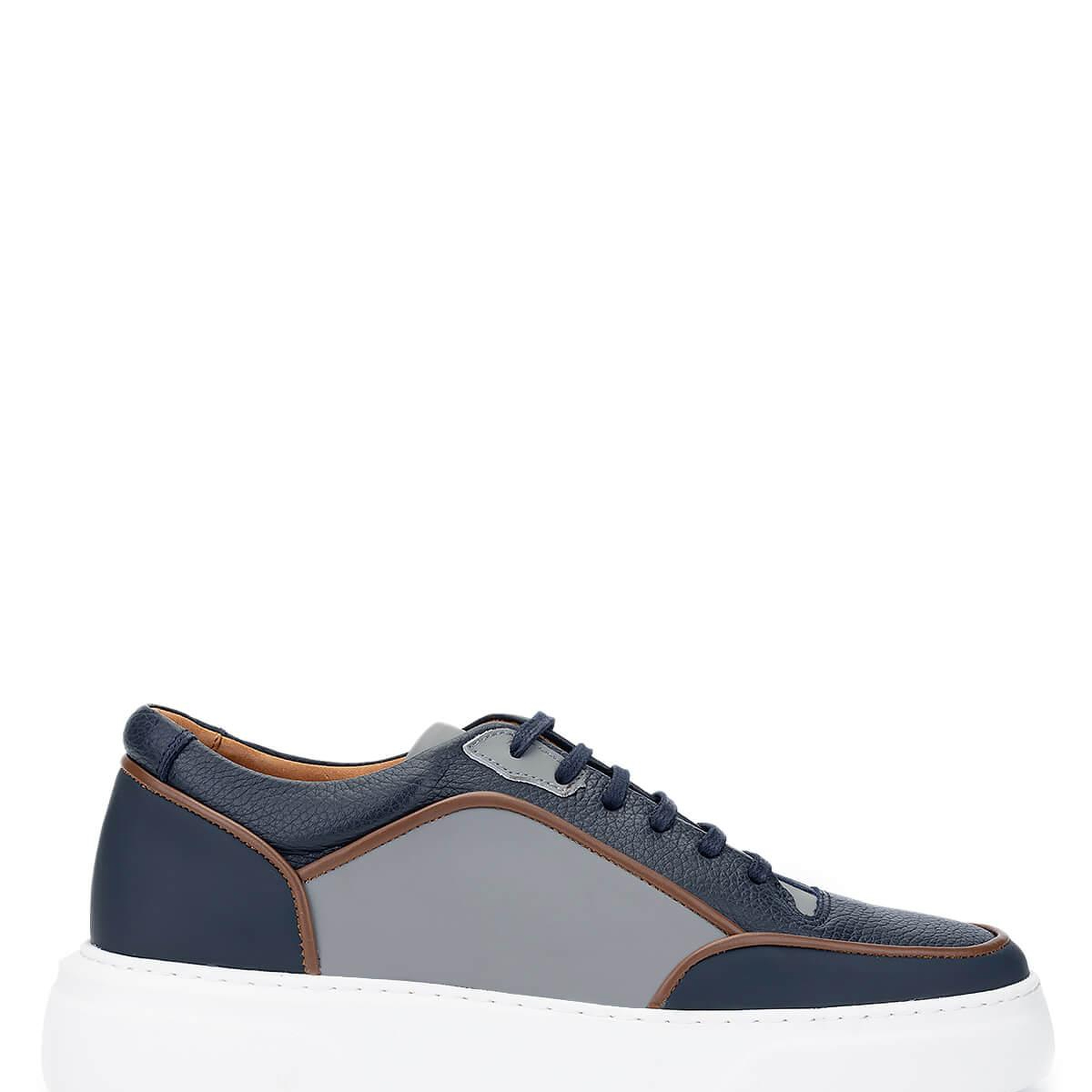 Tamer Tanca Erkek Hakiki Deri Lacivert Sneakers & Spor Ayakkabı