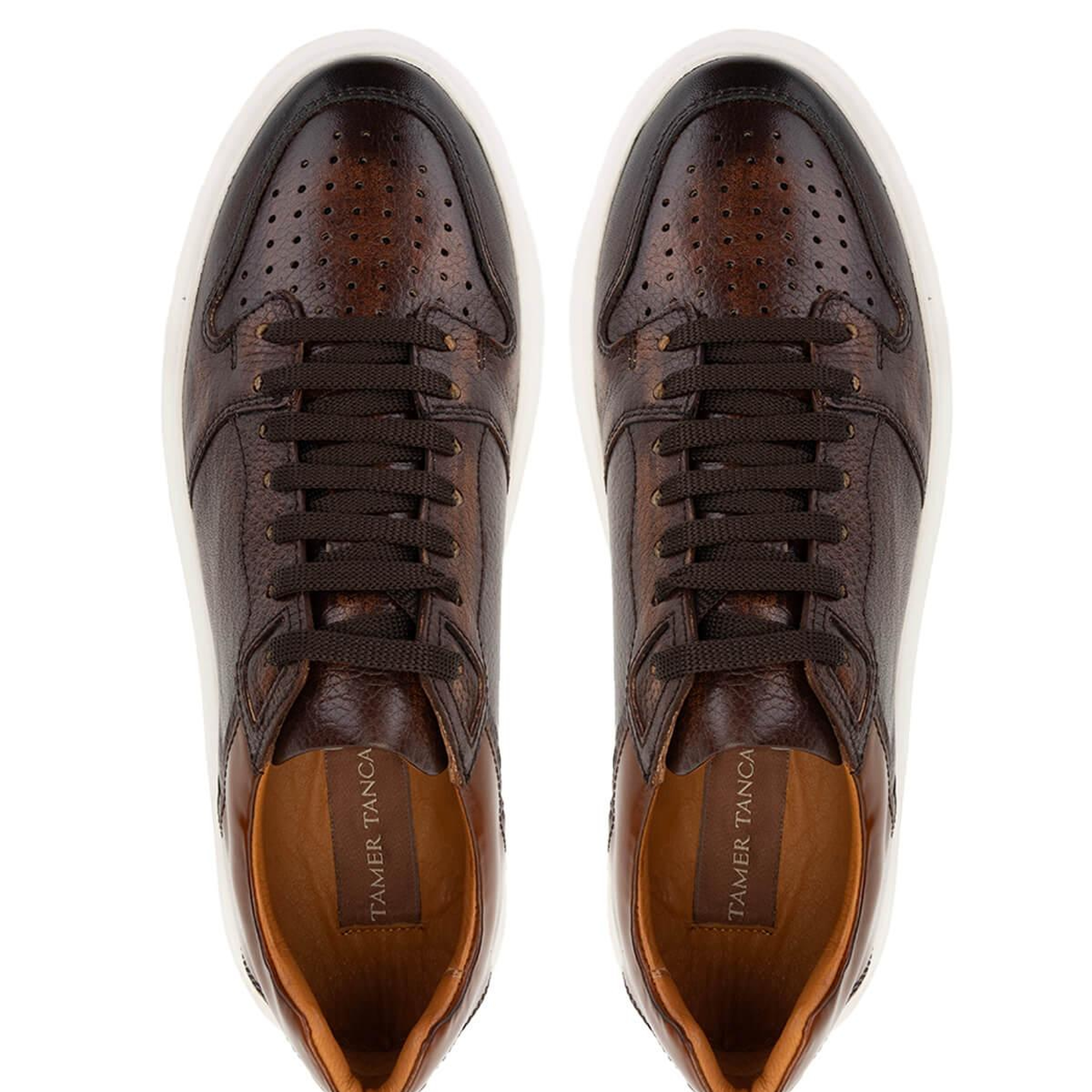 Tamer Tanca Erkek Hakiki Deri Taba Sneakers & Spor Ayakkabı