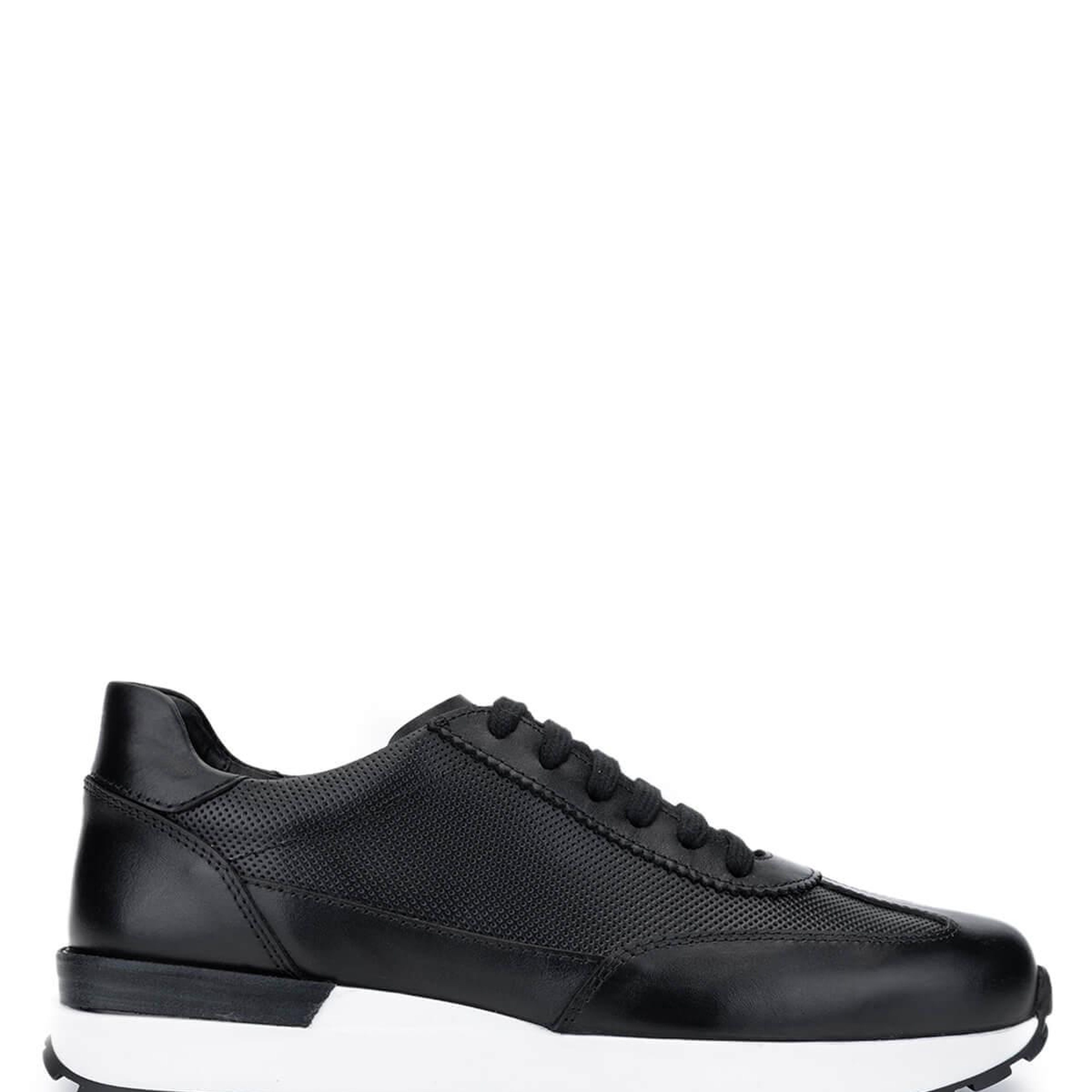 Tamer Tanca Erkek Hakiki Deri Siyah Sneakers & Spor Ayakkabı