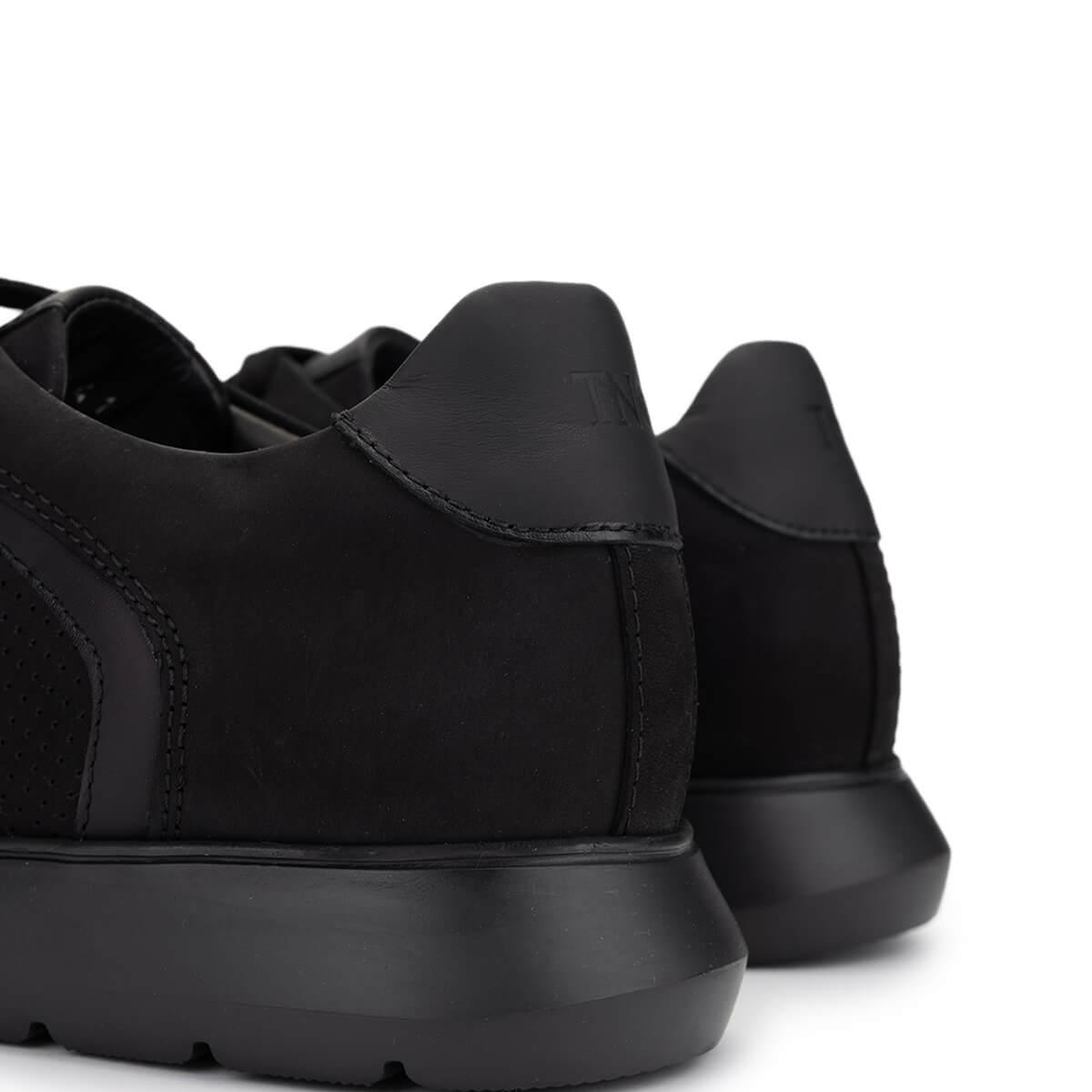 Tamer Tanca Erkek Hakiki Deri Siyah Sneakers & Spor Ayakkabı