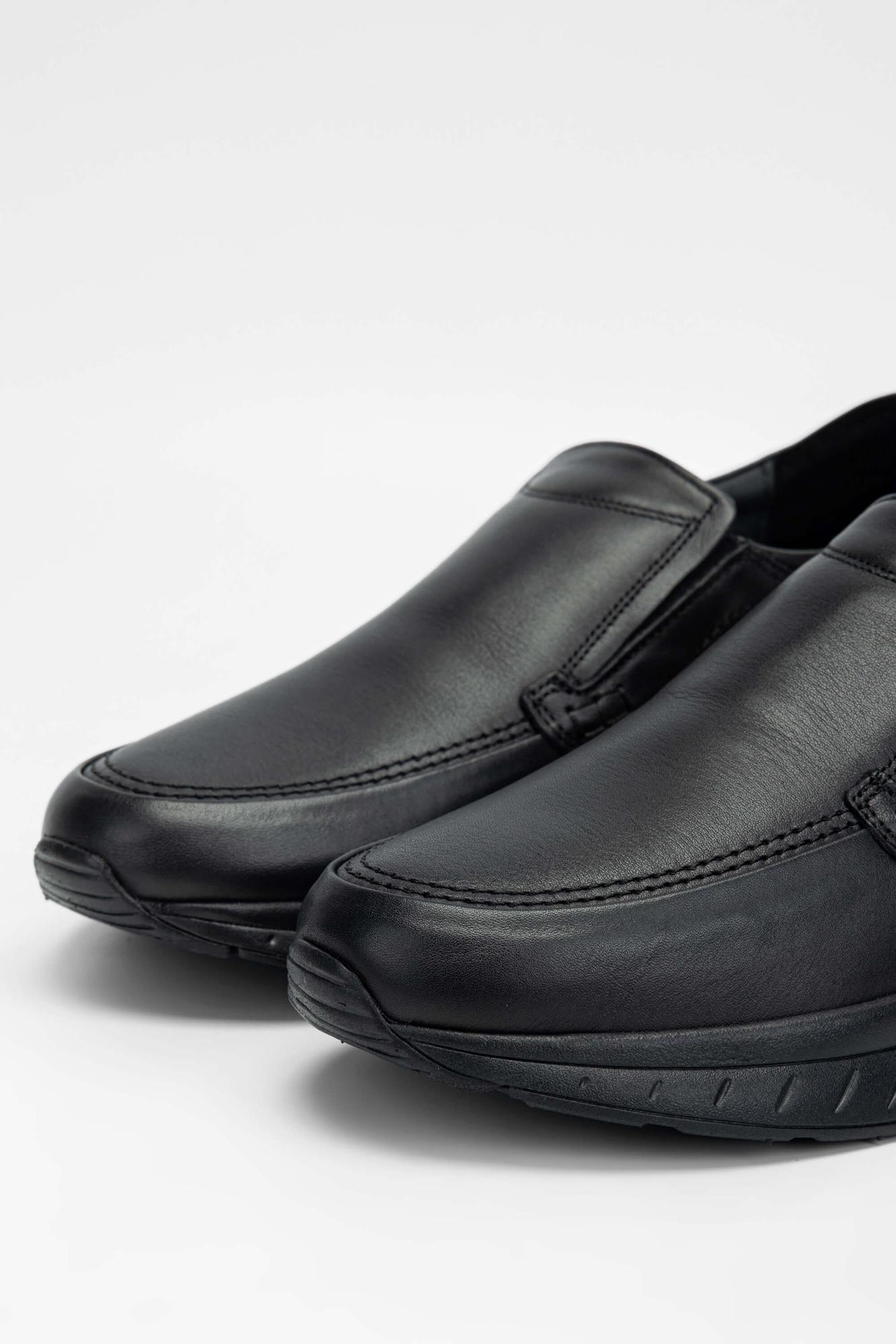 Tamer Tanca Erkek Hakiki Deri Siyah Casual Ayakkabı