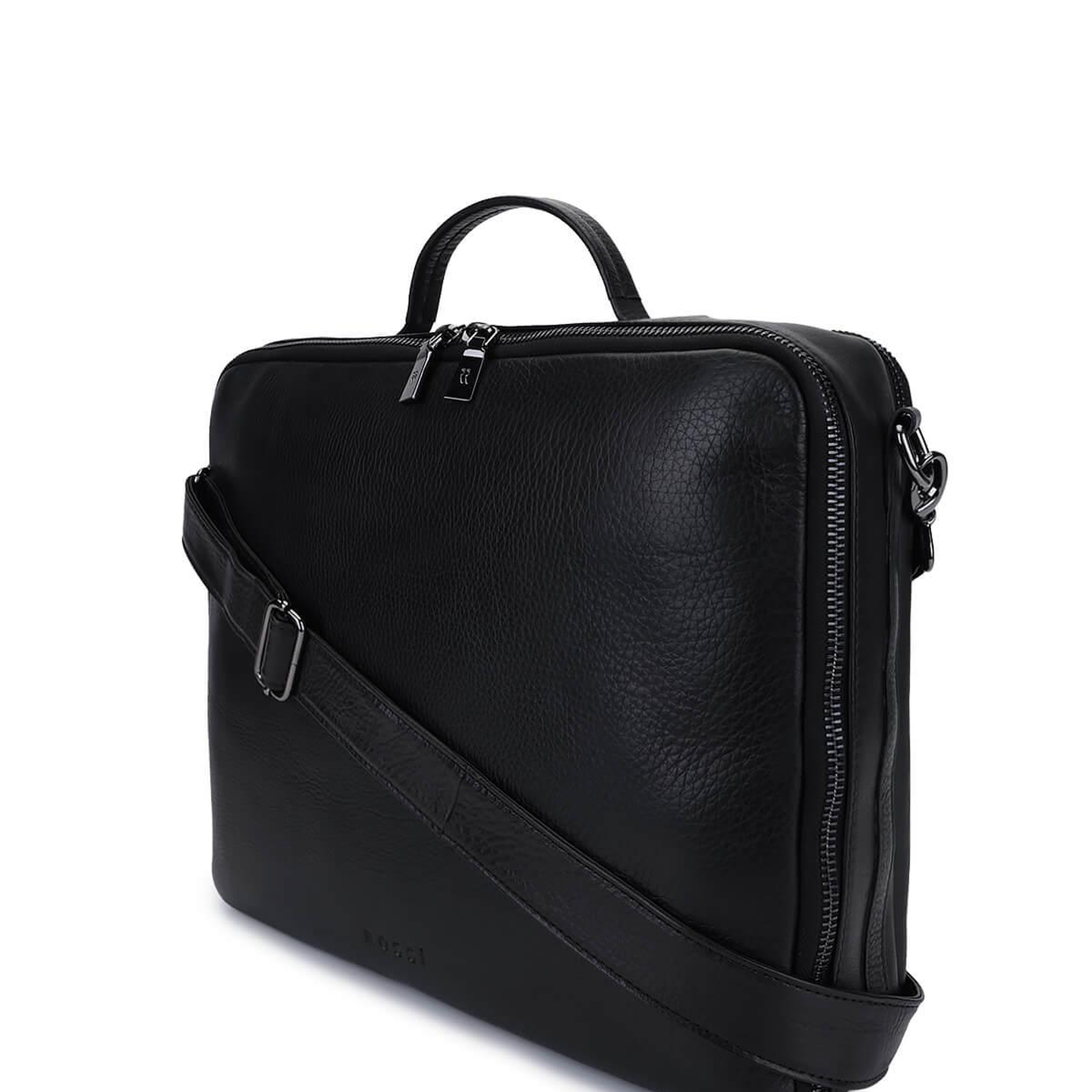 Bruno Rossi Bag Erkek Hakiki Deri Siyah Evrak Çantası