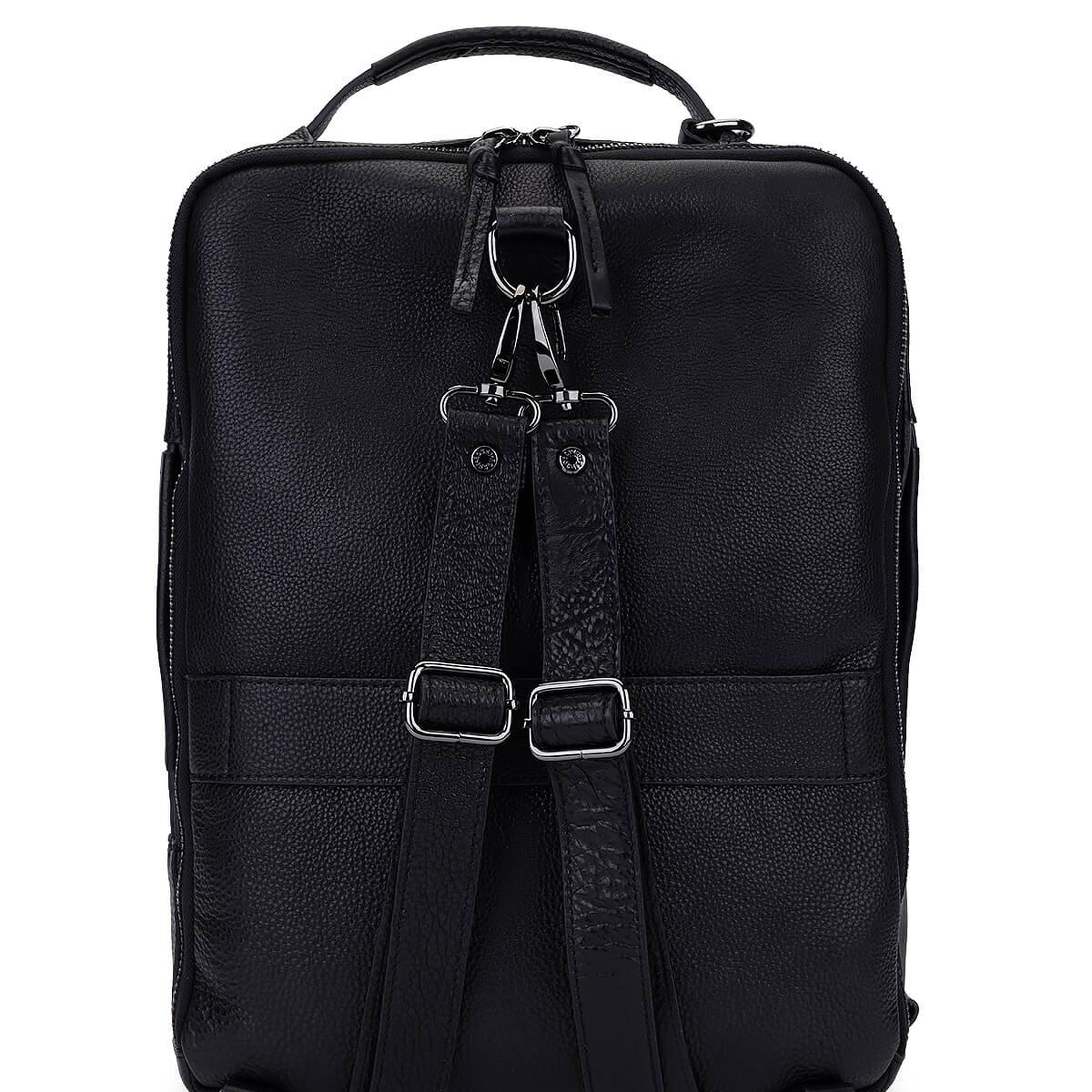 Bruno Rossi Bag Erkek Hakiki Deri Siyah Sırt Çantası