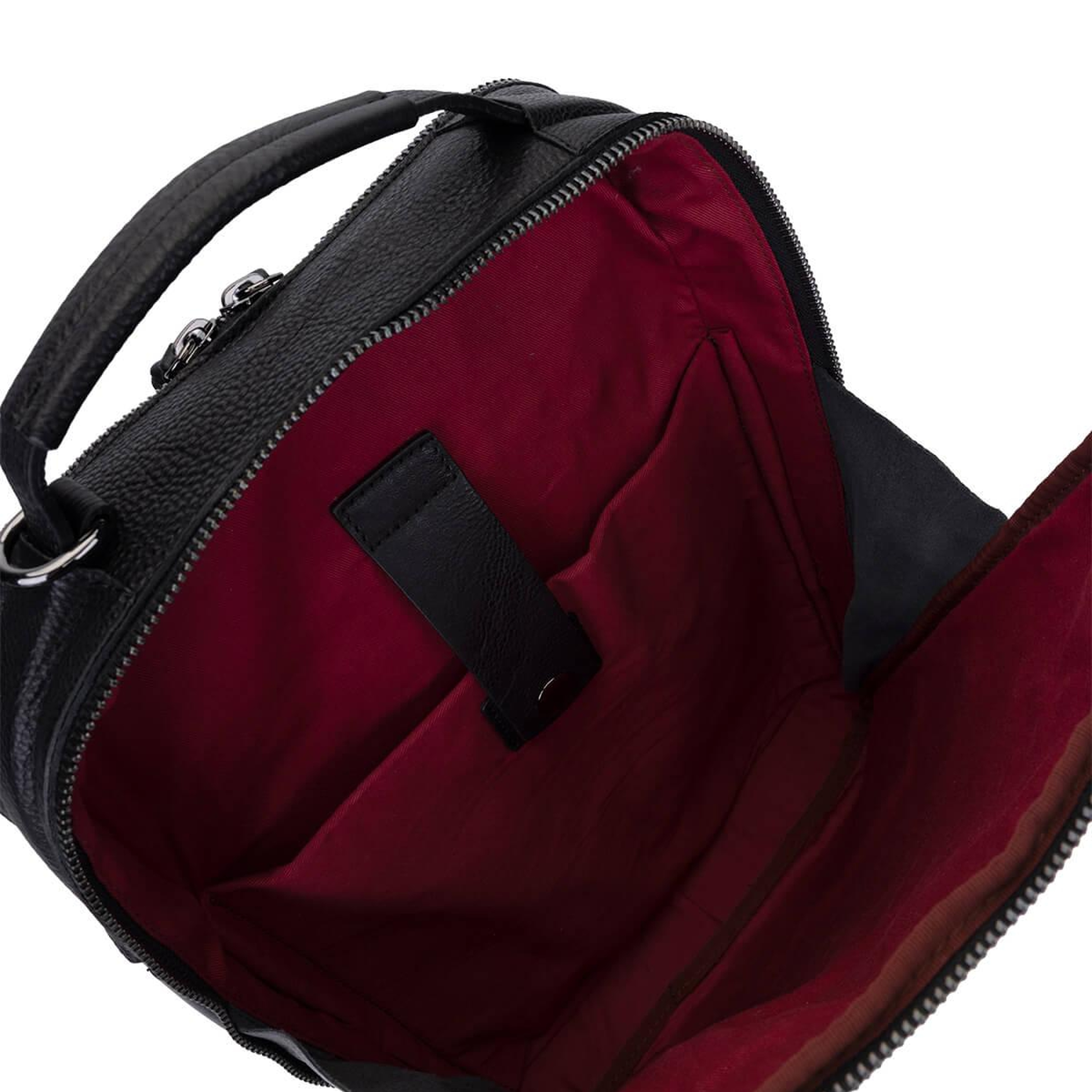 Bruno Rossi Bag Erkek Hakiki Deri Siyah Sırt Çantası